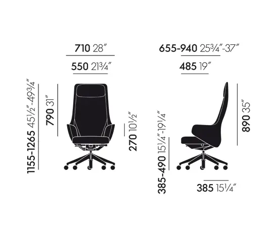 Vitra - Skape Highback