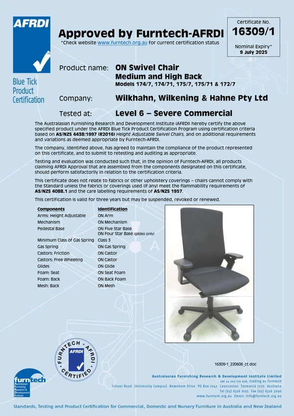 Preview image for the file Wilkhahn-ON-170-AFRDI-Certificate-1-ENG