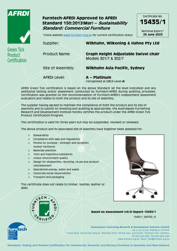 Image d’aperçu du fichier Wilkhahn-Graph-30-AFRDI-Green-Tick-certificate