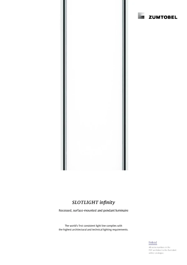 Preview image for the file SLOTLIGHT infinity | Recessed, surface-mounted and pendant luminaire