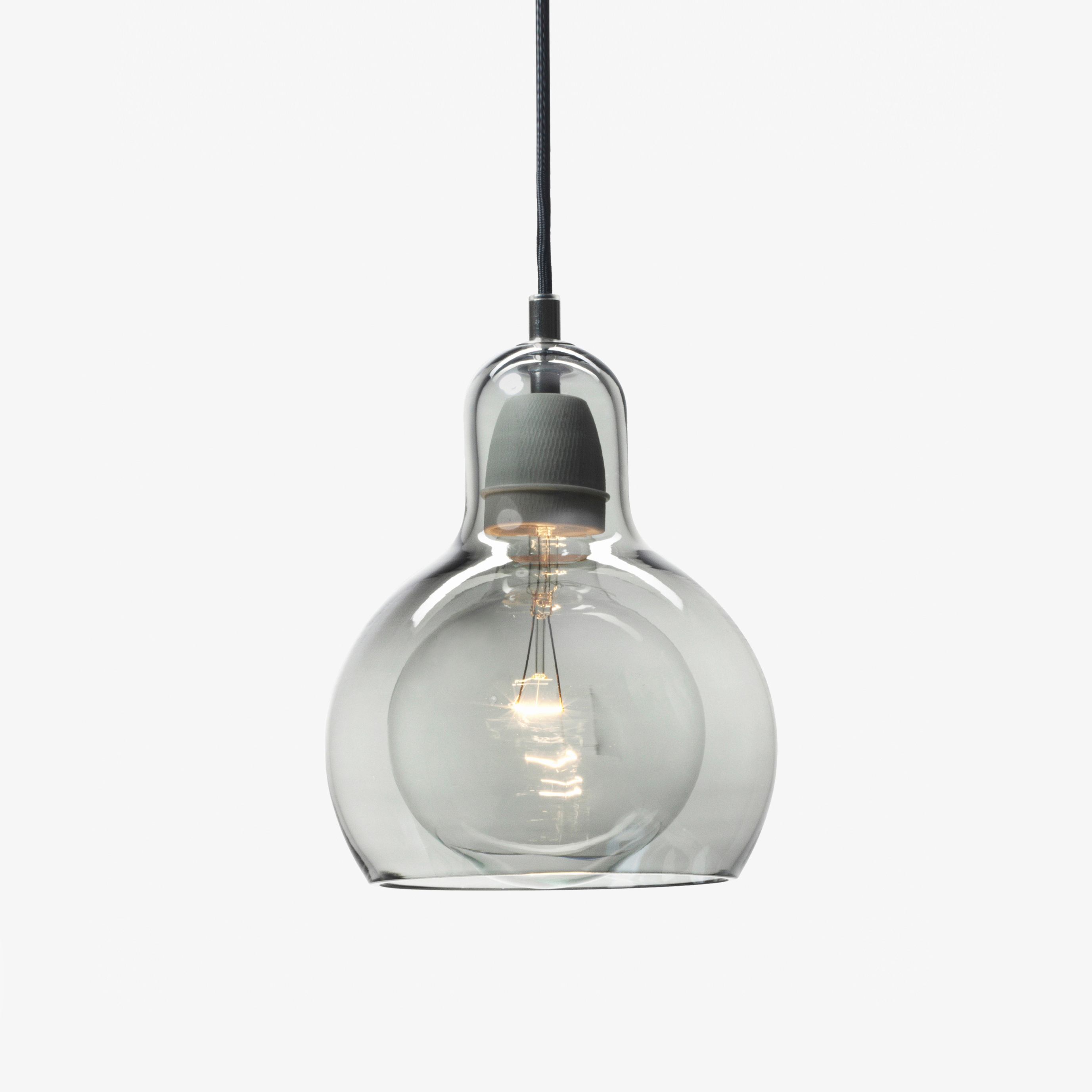 Display product Mega Bulb SR2 Silver w. Black textile from manufacturer &TRADITION