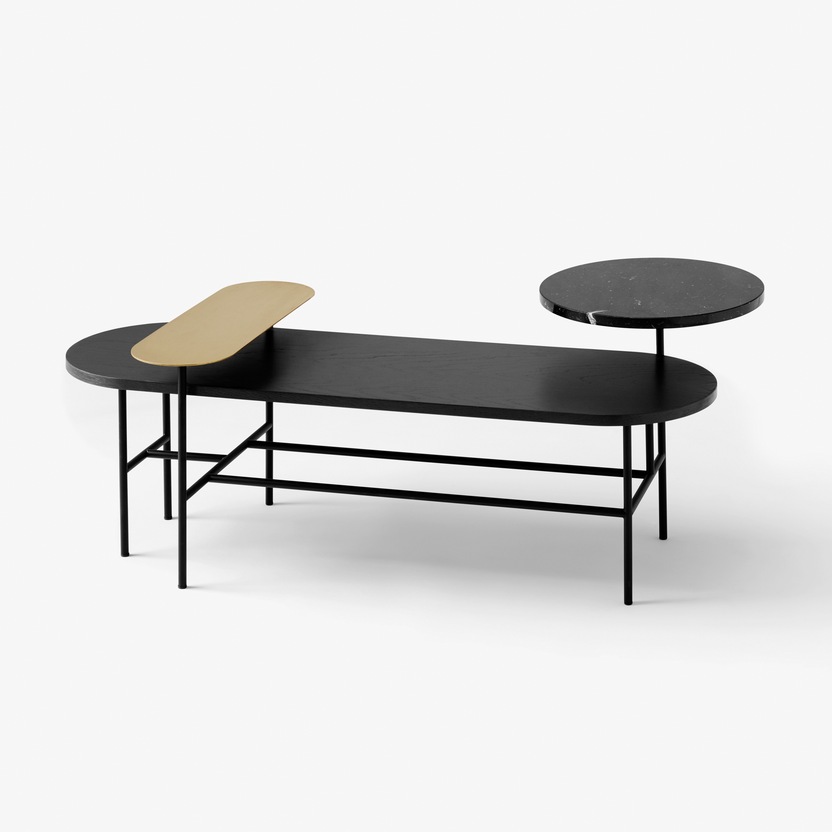 Display product Palette JH7 Brass, Nero Marquina, Black Lacquered Ash from manufacturer &TRADITION