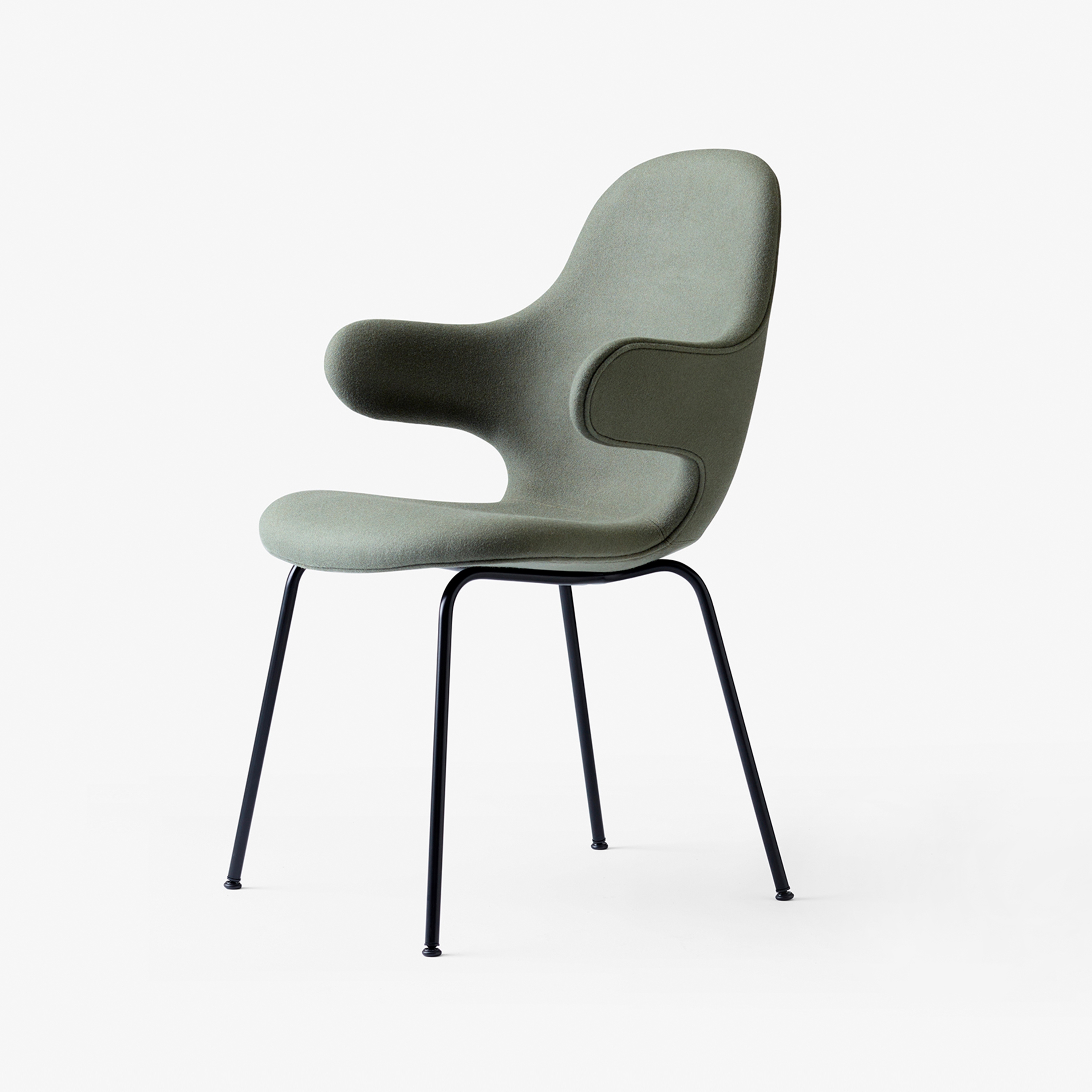 Display product Catch Chair JH15 Black Powder Coating from manufacturer &TRADITION