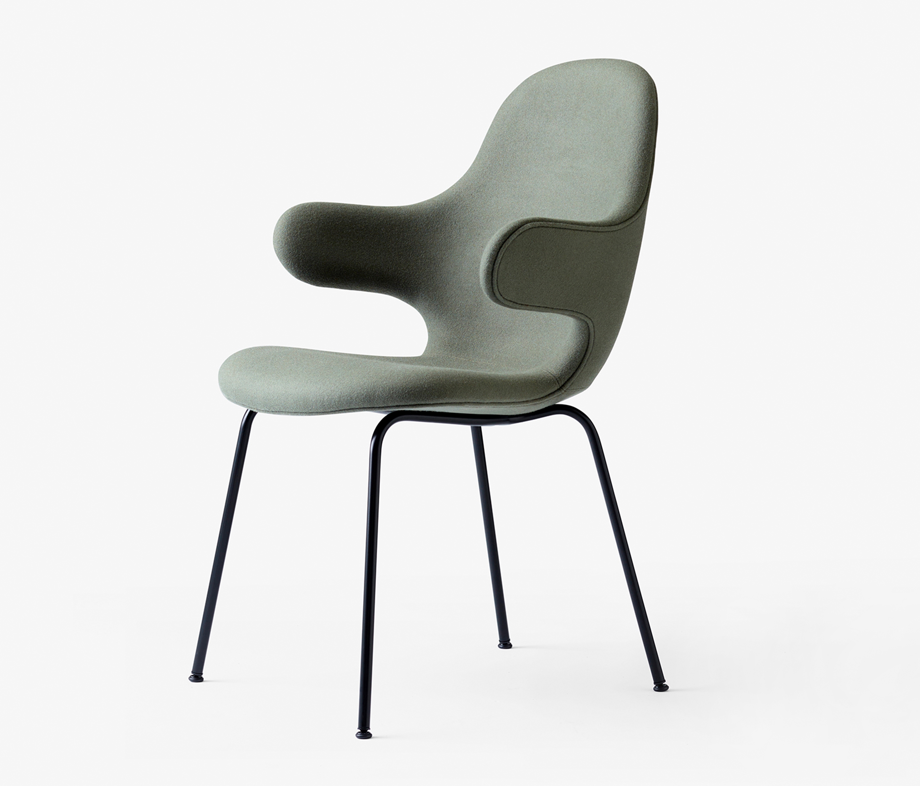 Display product Catch Chair JH15 Black Powder Coating from manufacturer &TRADITION