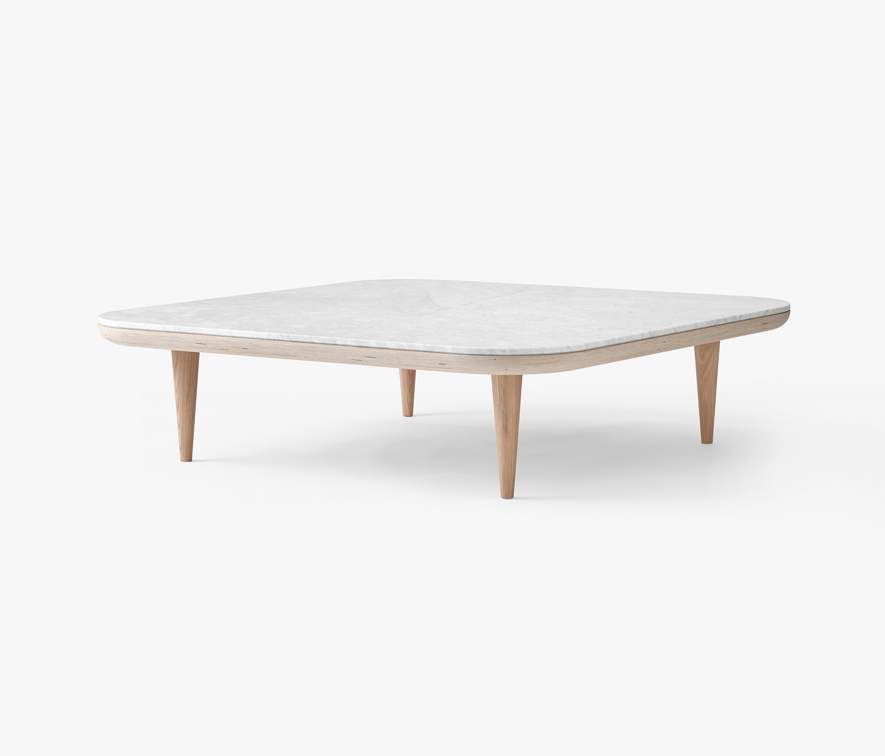Display product Fly SC11 White Oiled Oak base w. honed Bianco Carrara marble from manufacturer &TRADITION