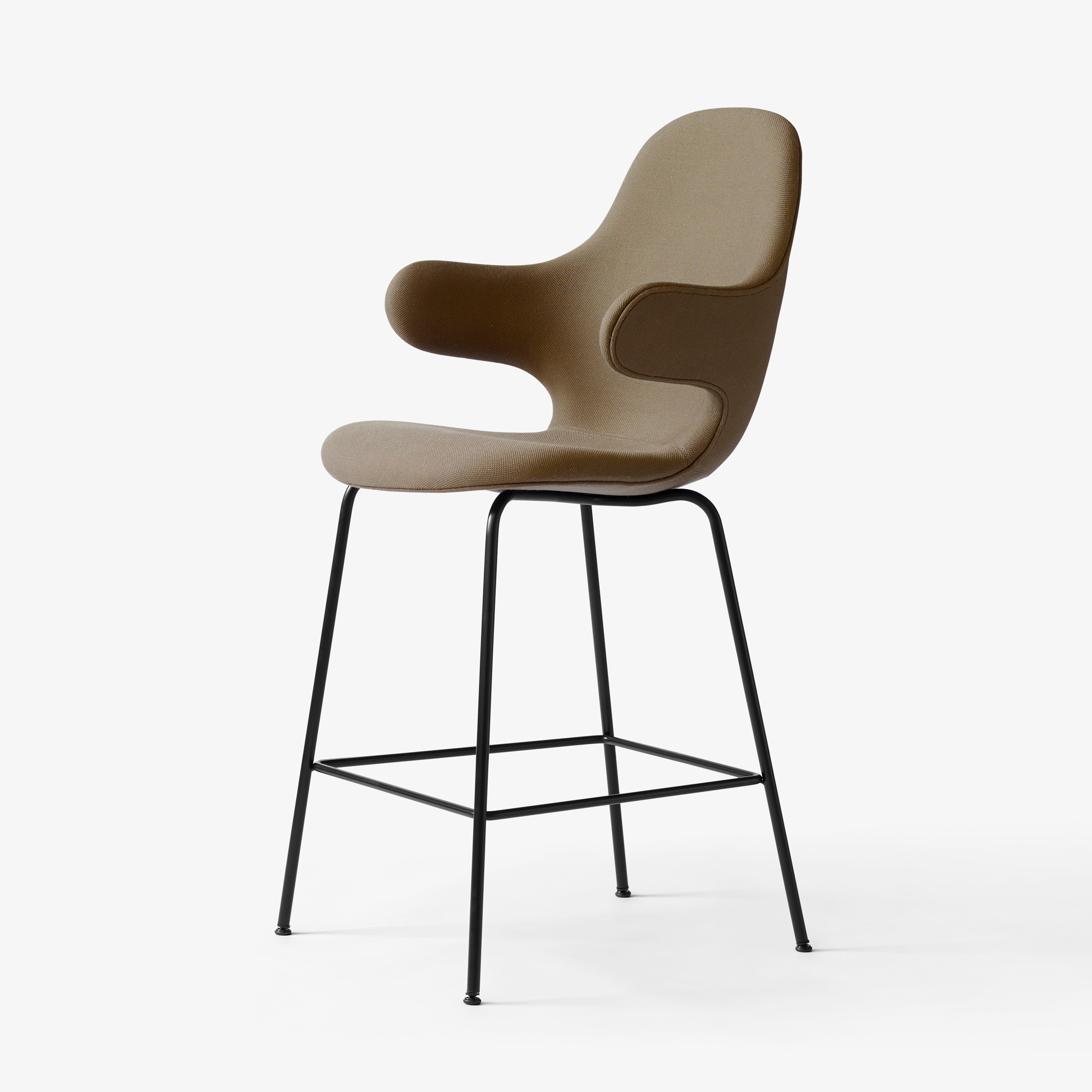Display product Catch Bar Stool JH16 Black Powder Coating w. Steelcut 265 from manufacturer &TRADITION