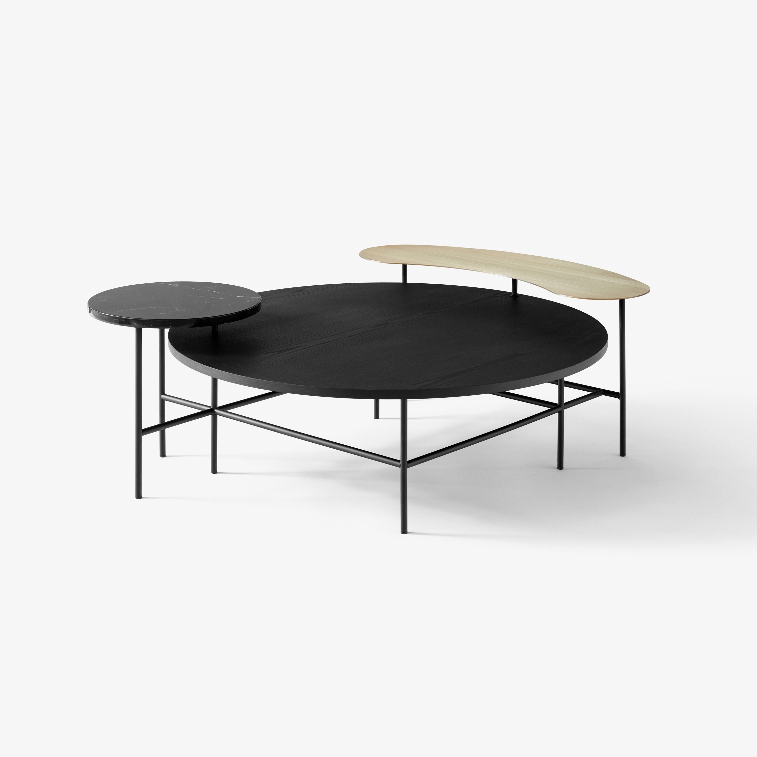 Vertoon produk Palette JH25 Brass, Nero Marquina, Black Lacquered Ash van vervaardiger &TRADITION