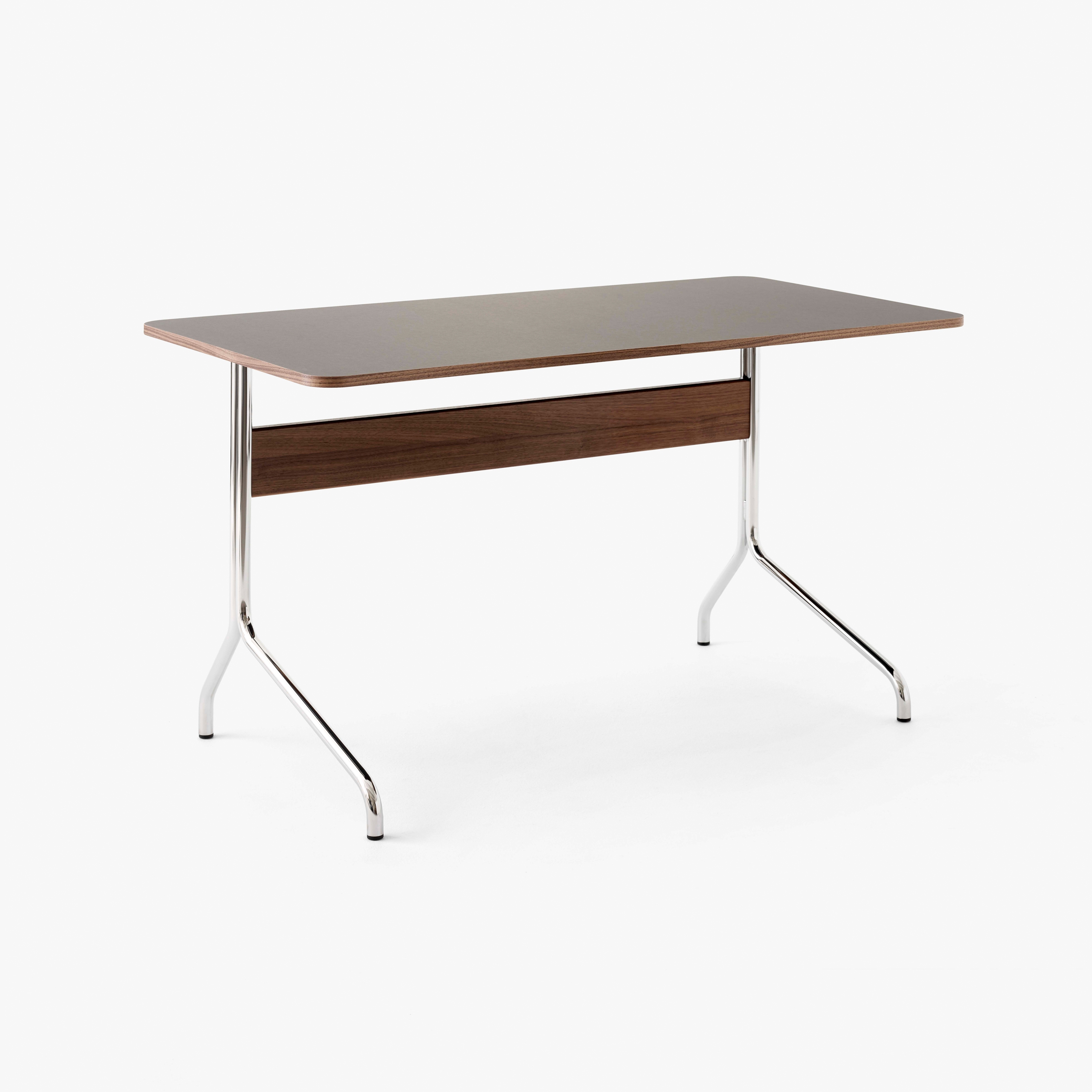 Pavilion AV16 Iron Linoleum (4178) w. lacquered walnut & chrome base