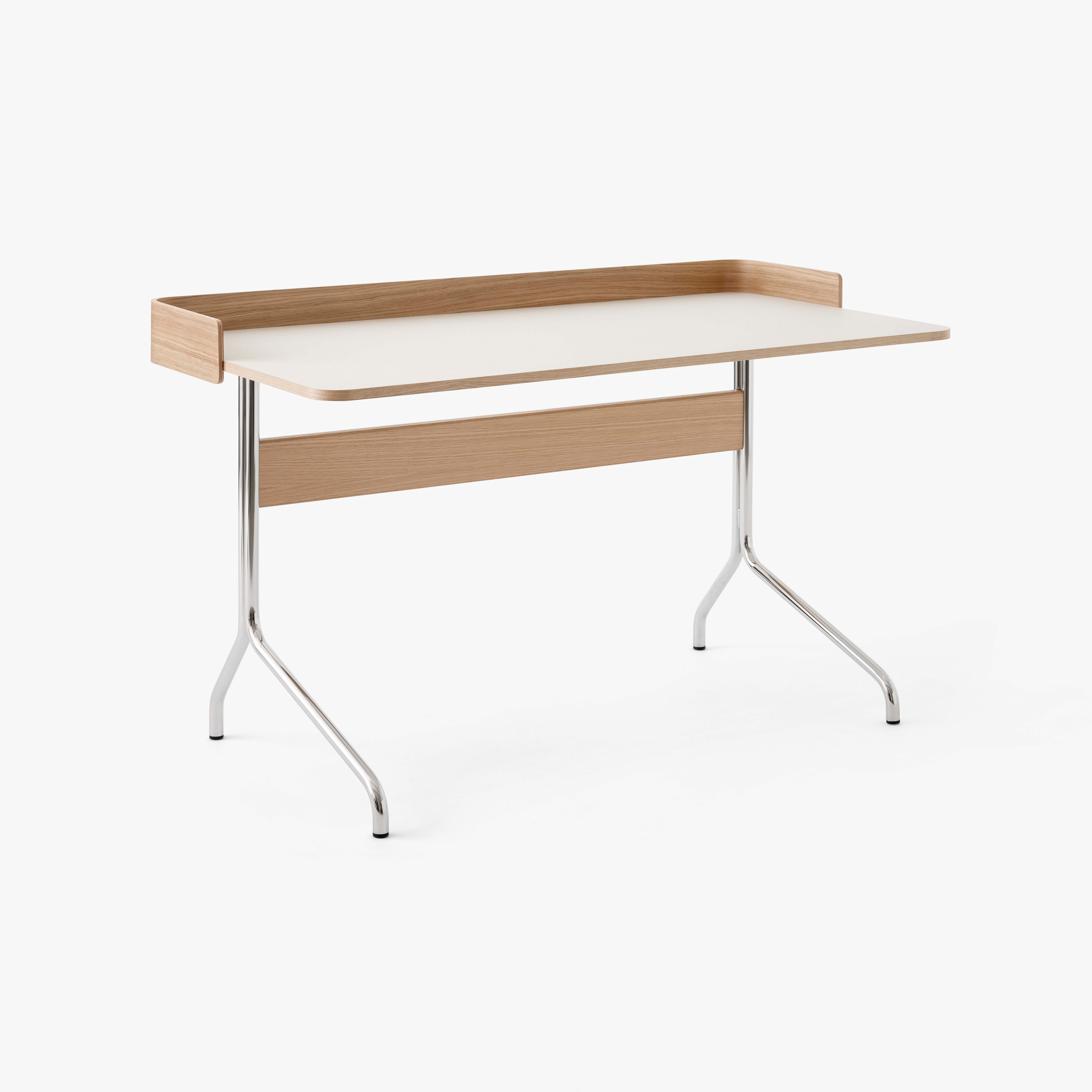 Pavilion AV17 Mushroom Linoleum (4176) w. lacquered oak & chrome base