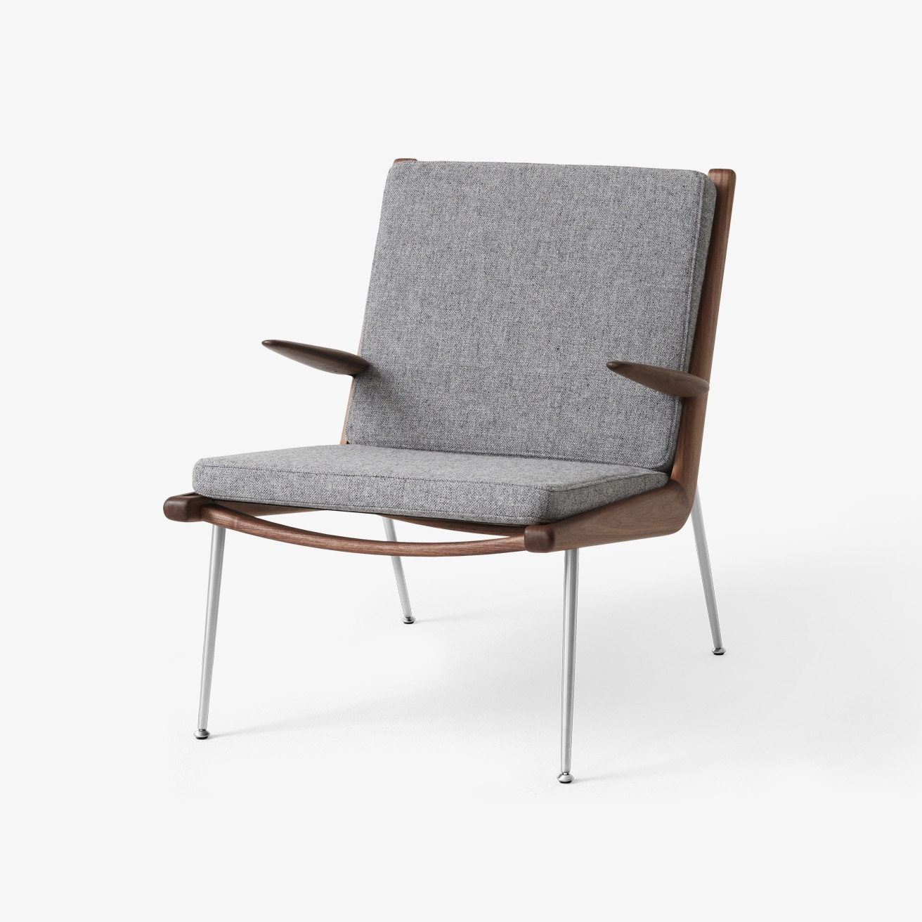 Mostra il prodotto Boomerang HM2 Hallingdal 130 w. Oiled Walnut & Stainless steel base del produttore &TRADITION