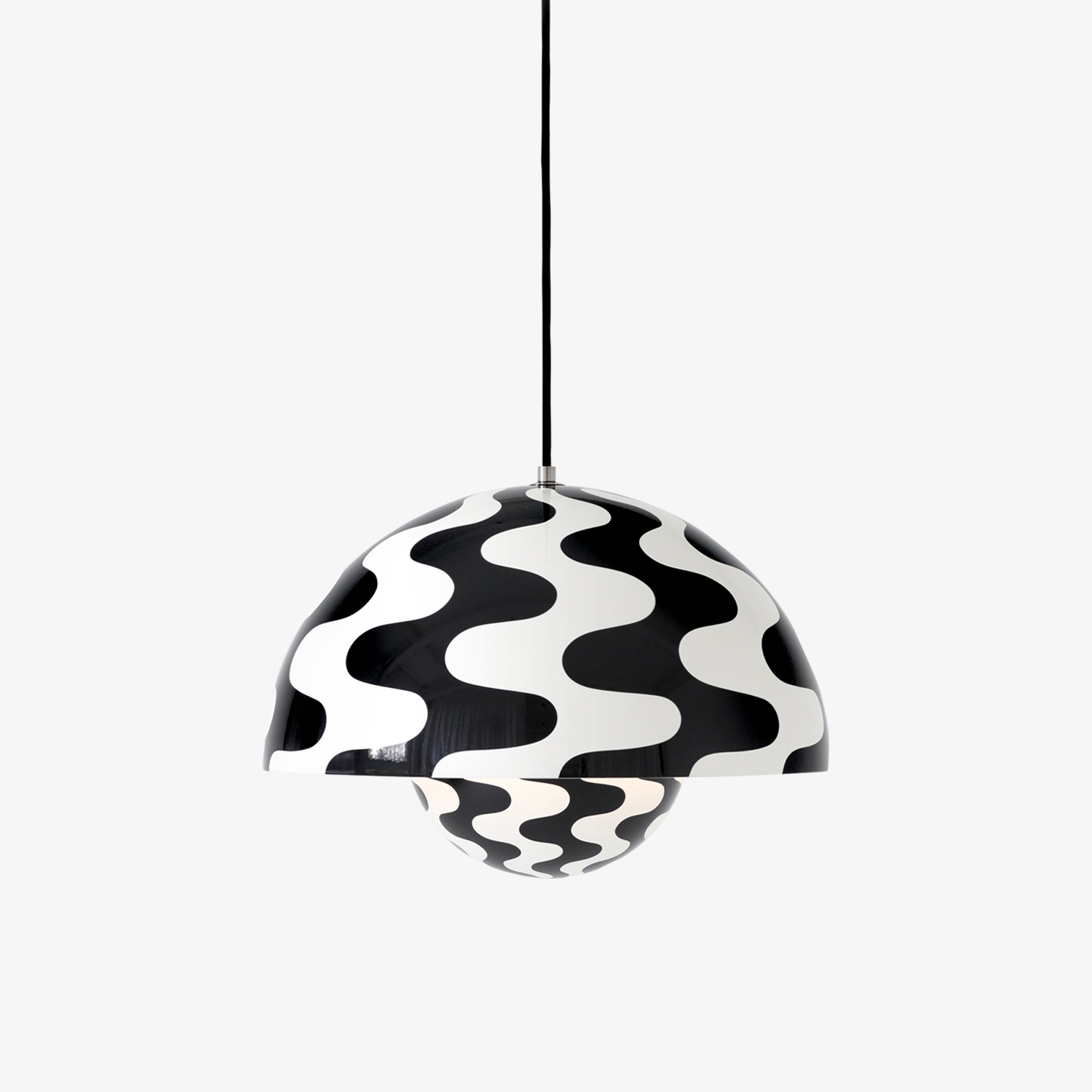 Flowerpot VP7 Pattern Black/White