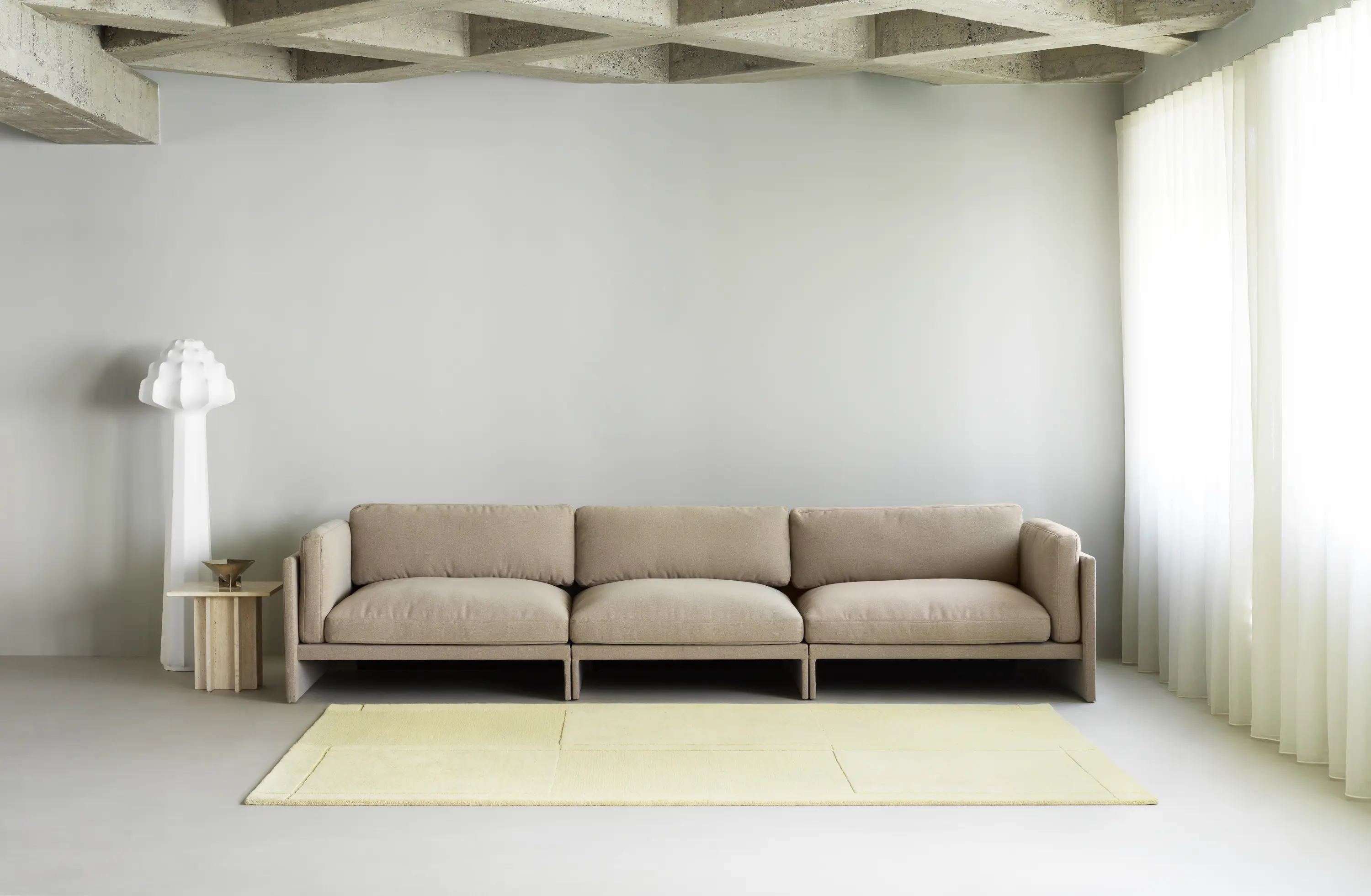 Normann Copenhagen - Level Teppich Ø280 cm Hellgelb
