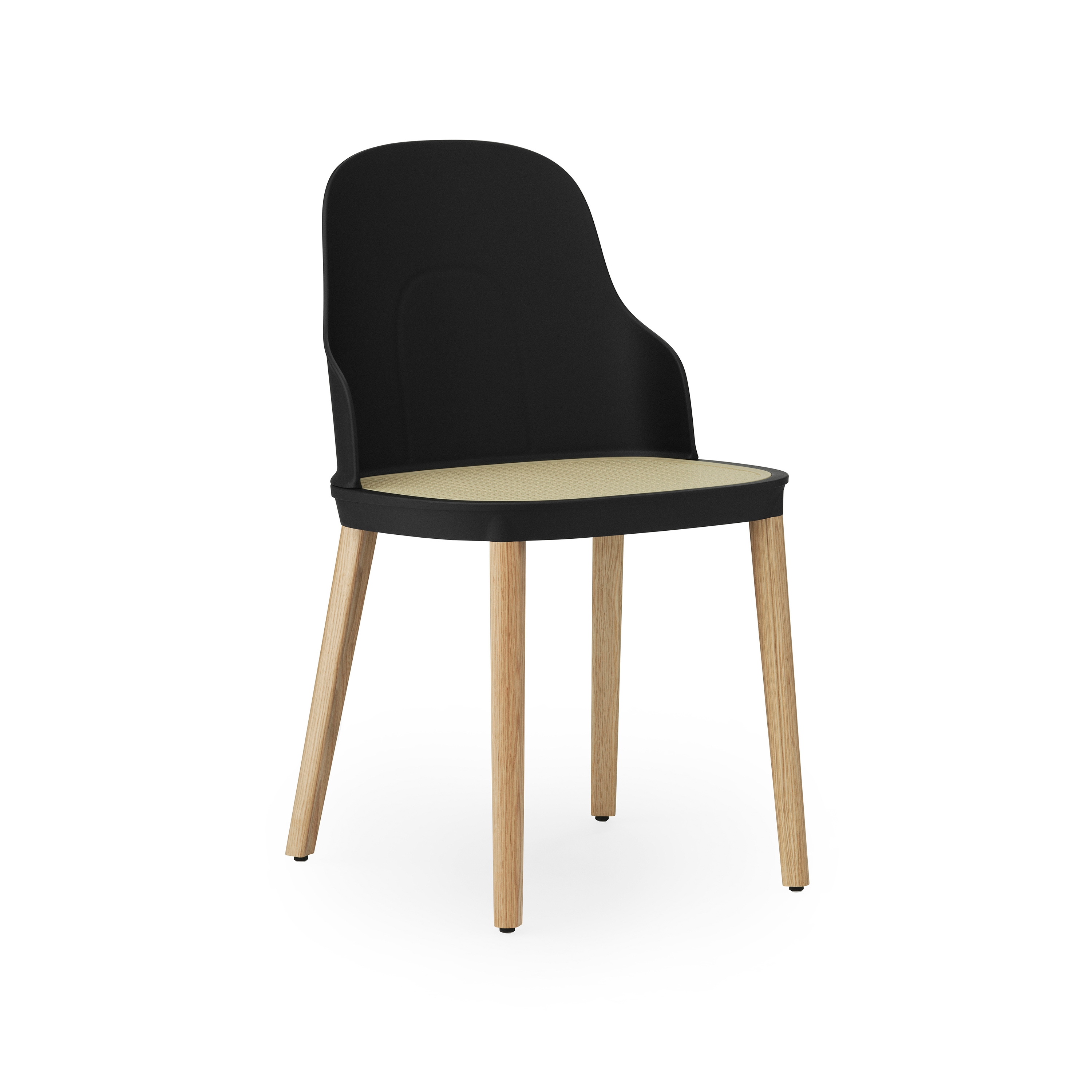Allez Chair Molded Wicker Black Oak