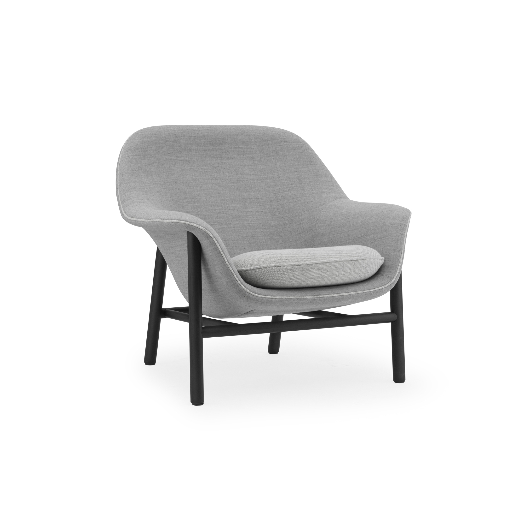 Drape Lounge Chair Low Black Oak Remix/Hallingdal