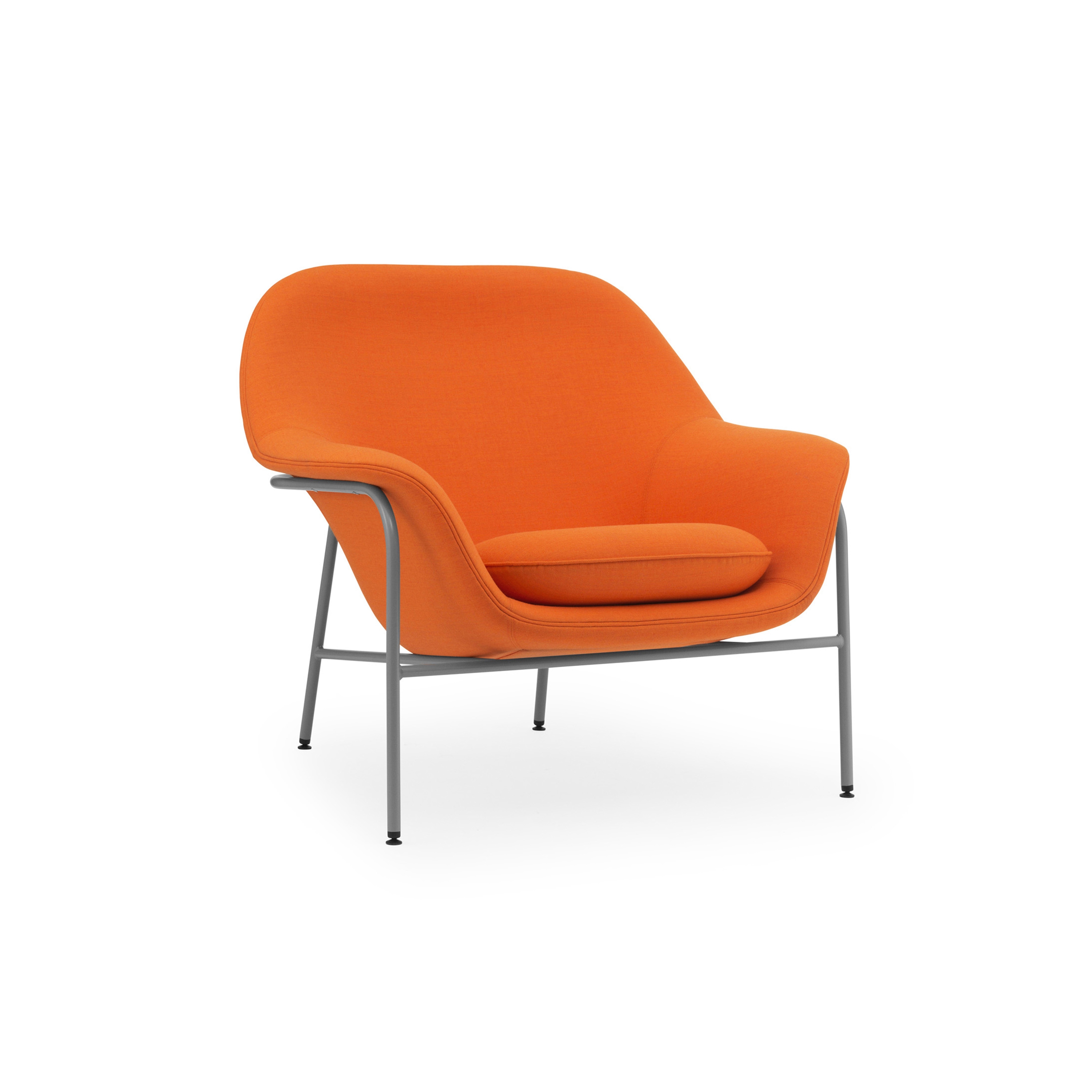 Drape Lounge Chair Low Grey Steel Remix