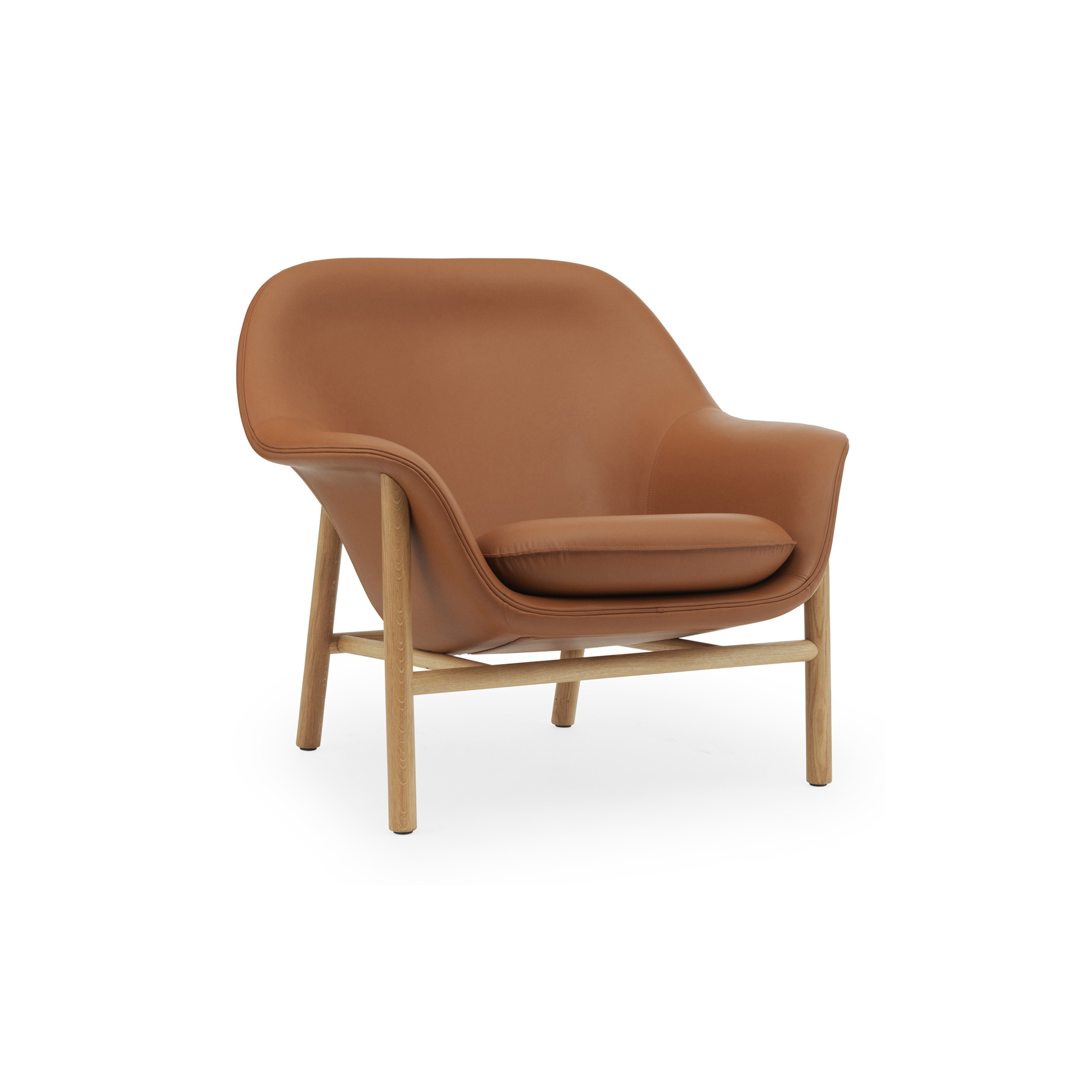 Produkt Drape Lounge Chair Low Oak Ultra Leather des Herstellers Normann Copenhagen anzeigen