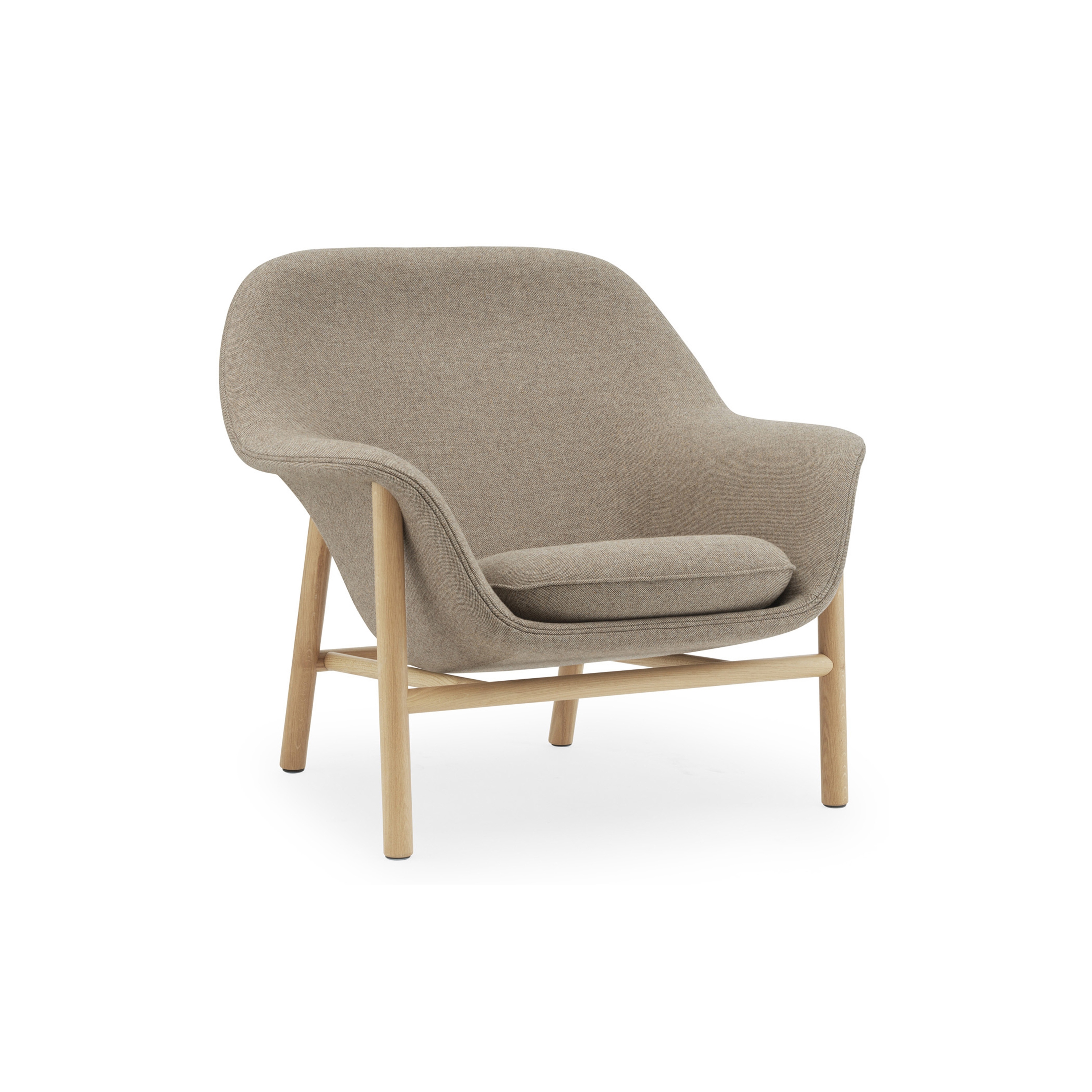 Drape Lounge Chair Low Oak