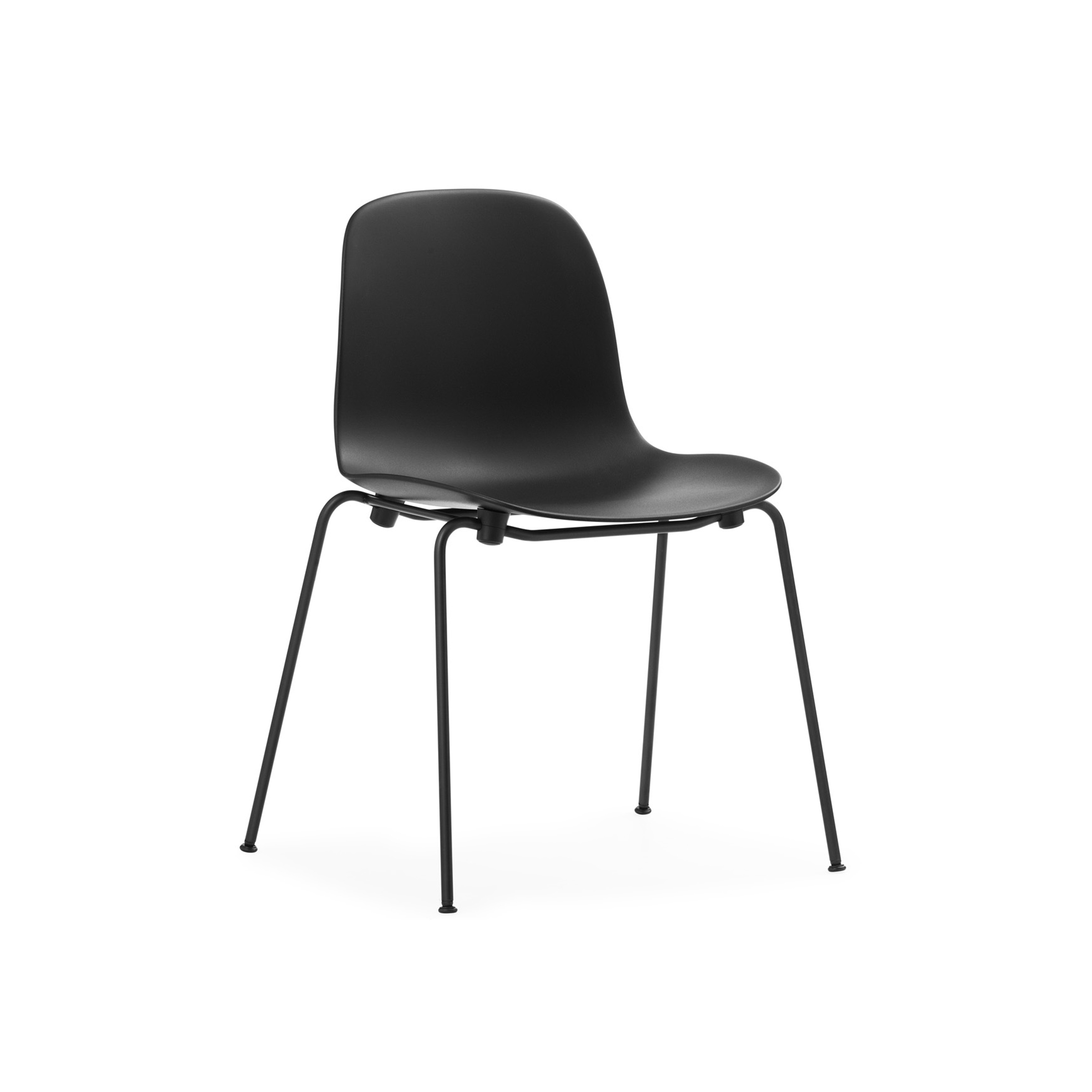 Form Chair Stacking Black Steel Black
