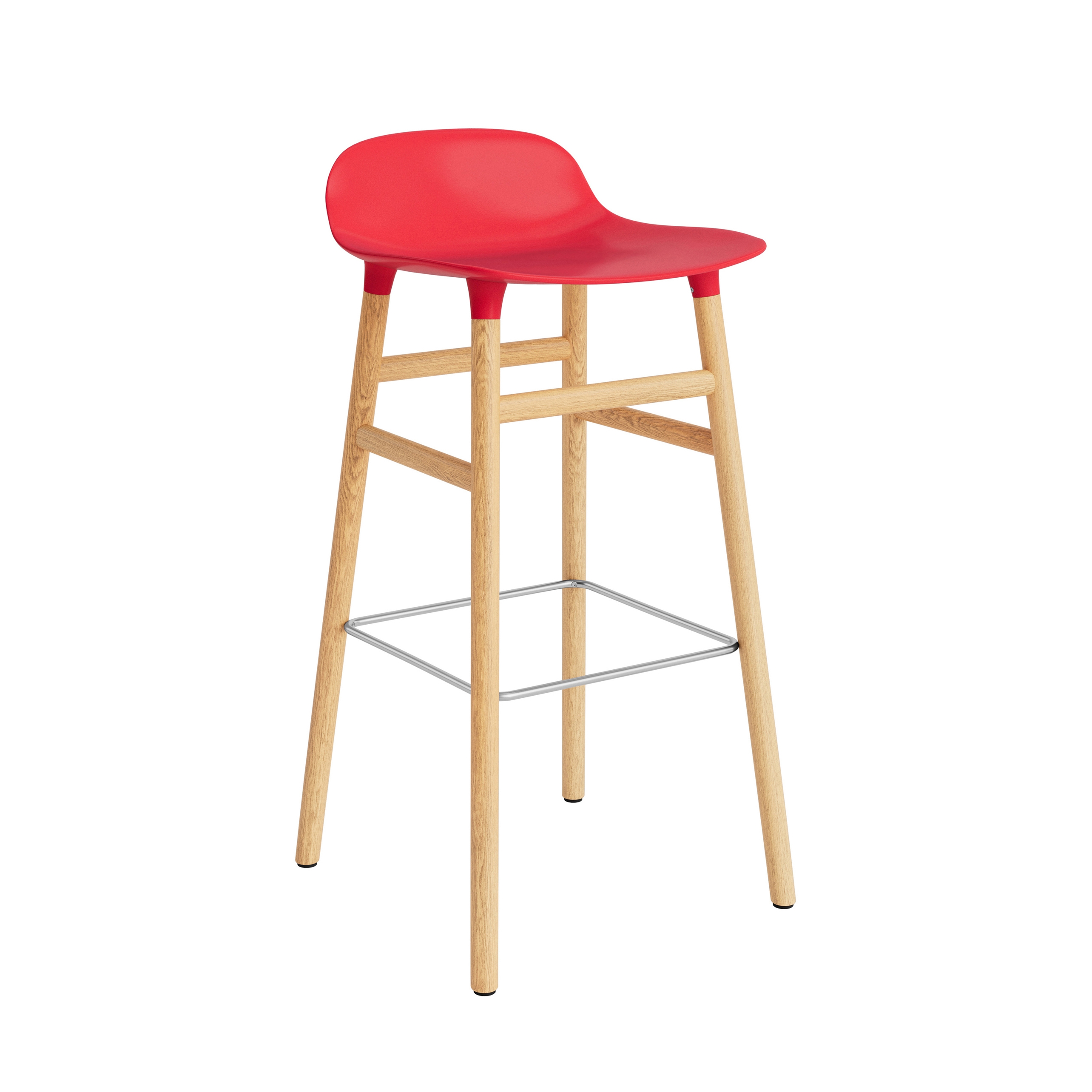 Display product Form Barstool 75 Oak Bright Red from manufacturer Normann Copenhagen