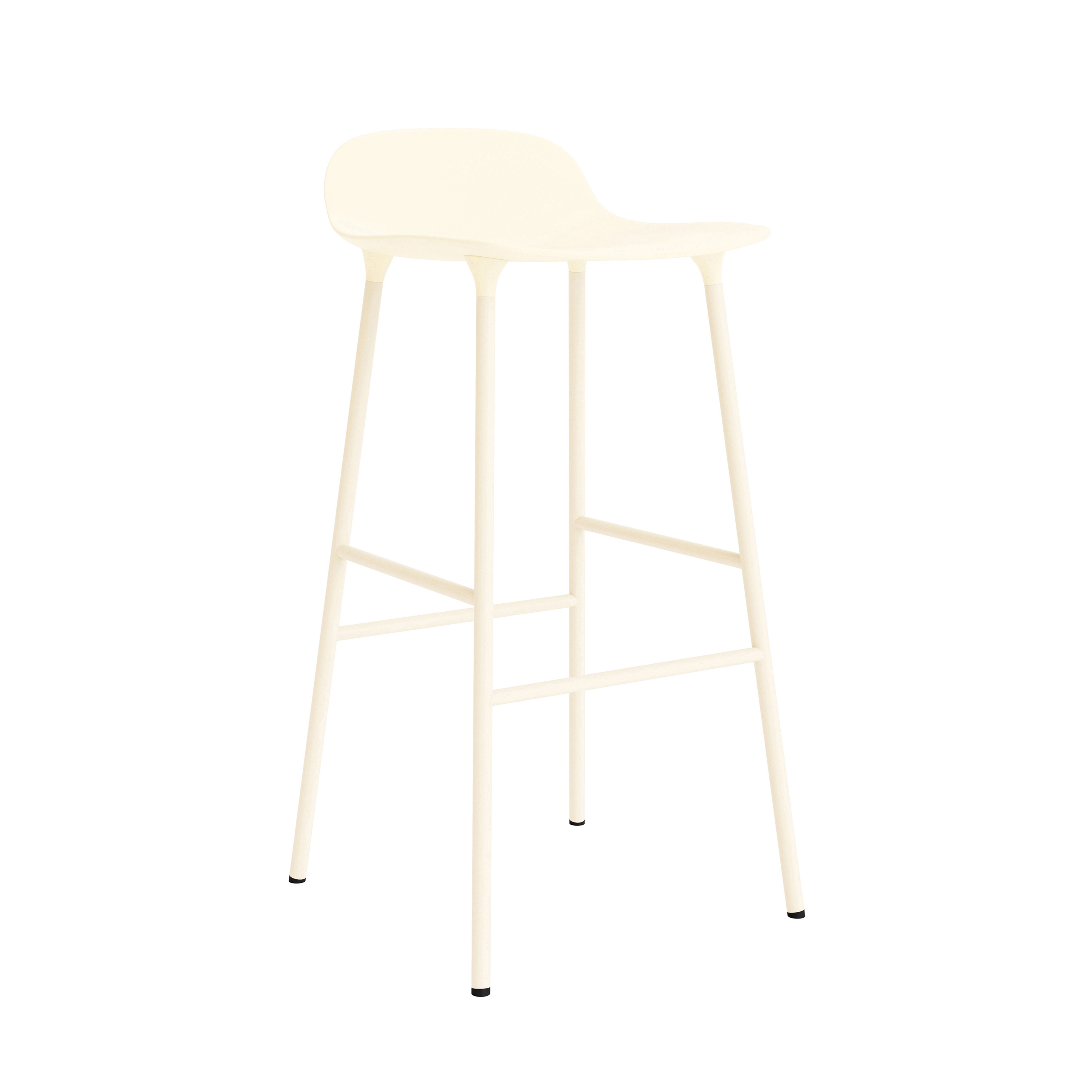 Form Barstool 75 Steel Cream