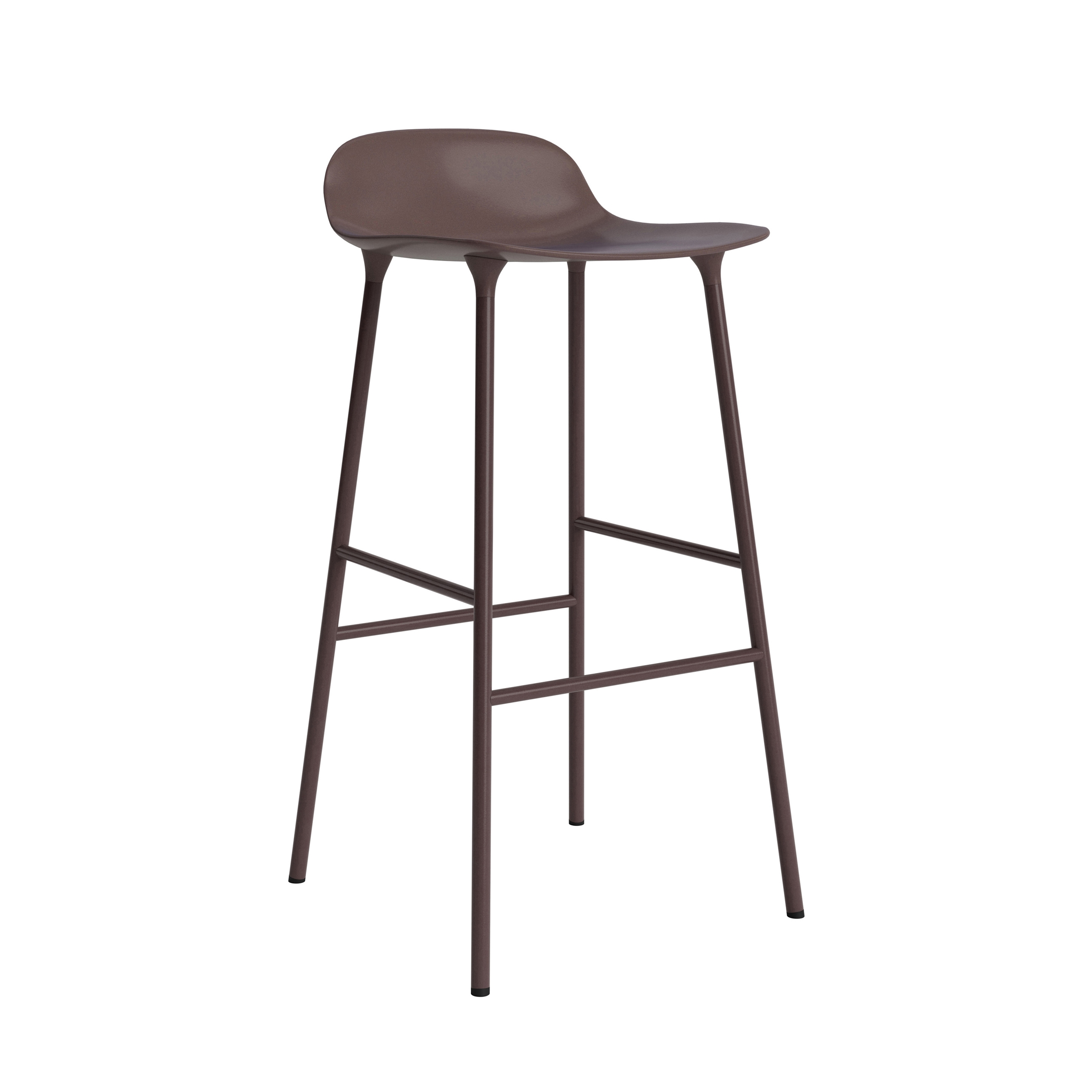 Form Barstool 75 Steel Brown