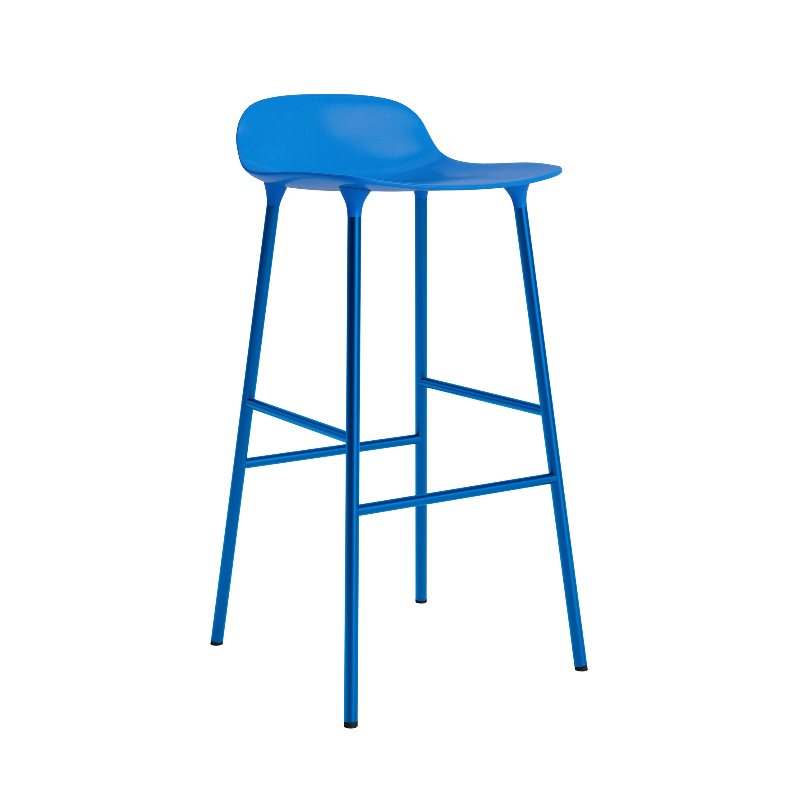 Form Barstool 75 Steel Bright Blue