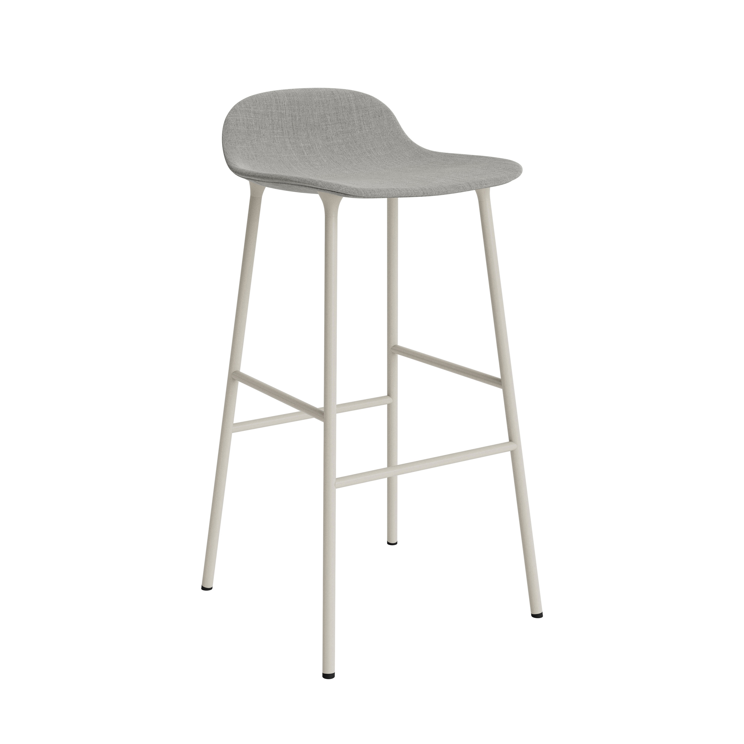 Form Barstool 75 Full Upholstery Remix 133 Light Grey