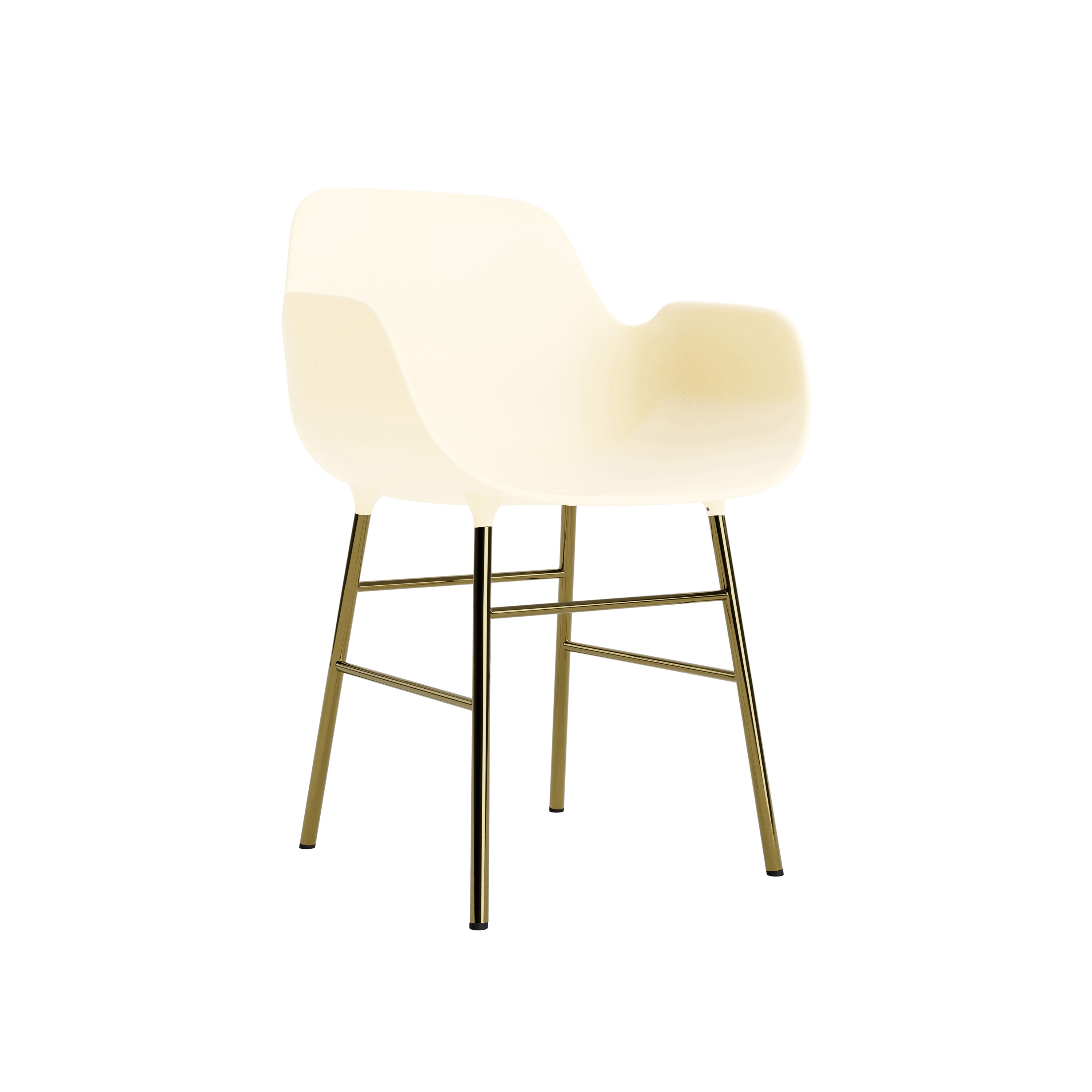 Form Armchair Brass Cream