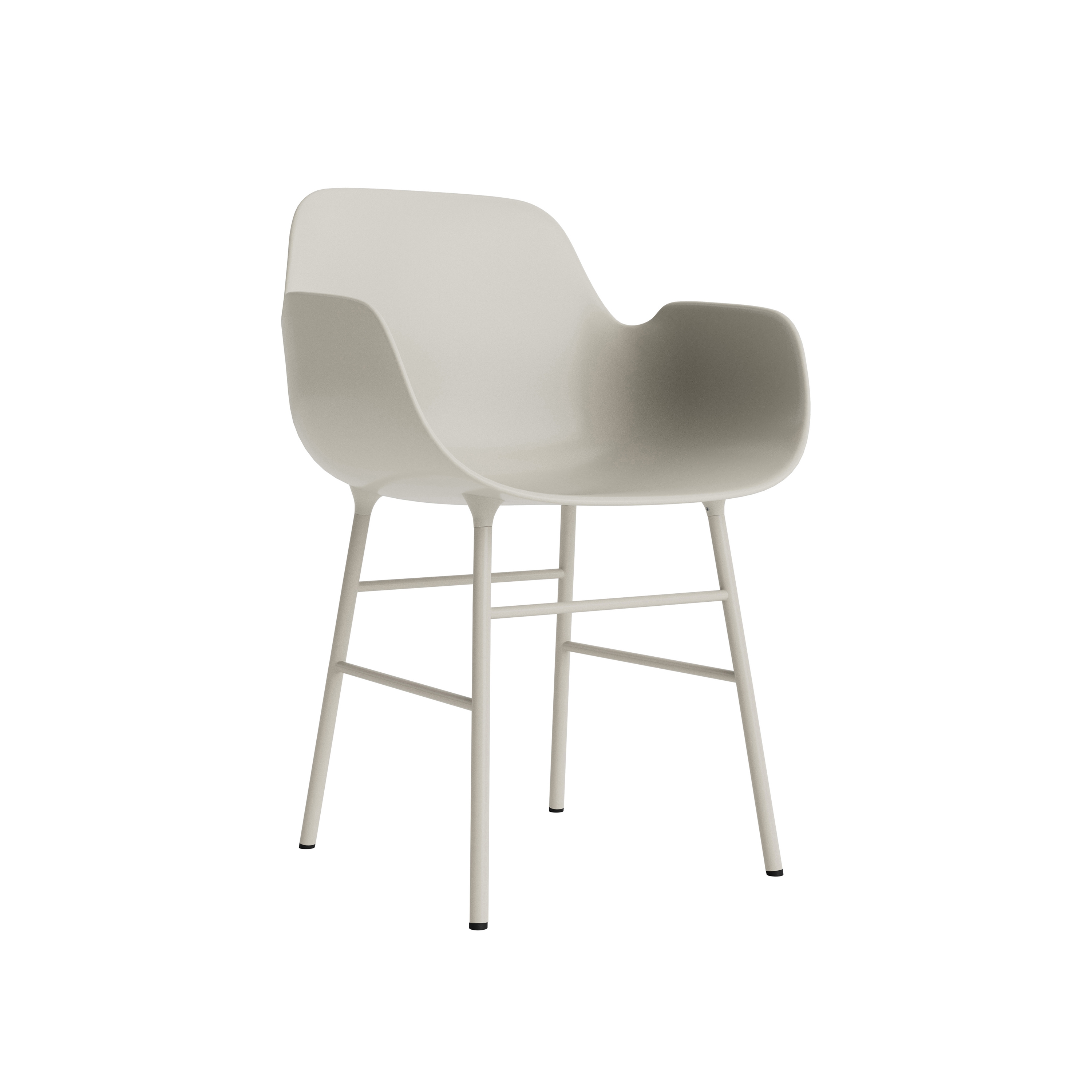 Form Armchair Steel Light Grey