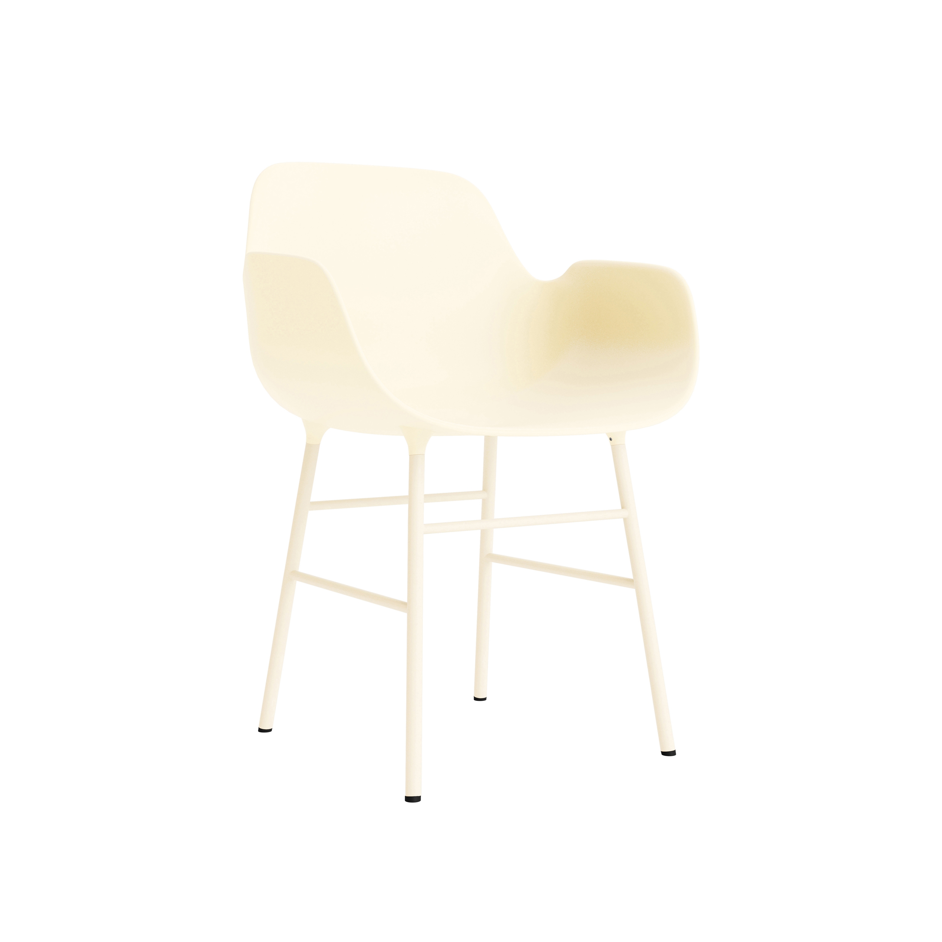 Form Armchair Steel Cream