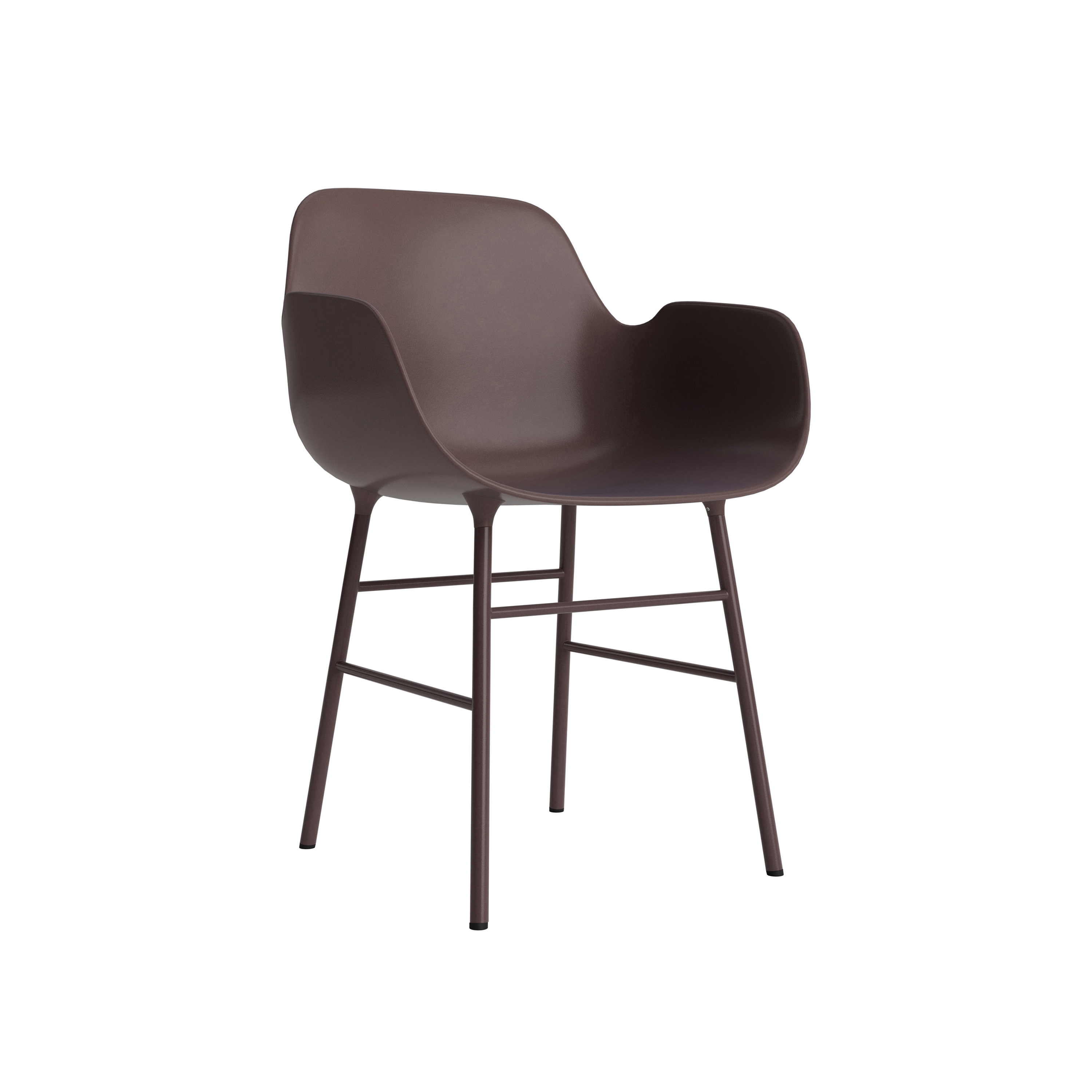 Form Armchair Steel Brown