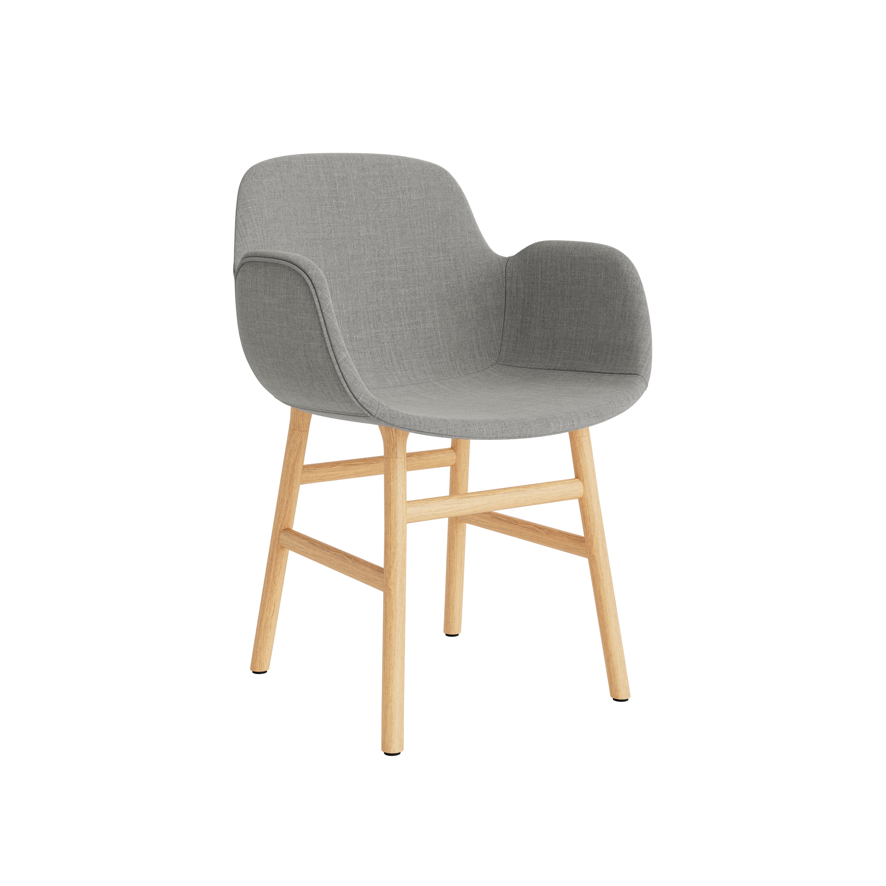 Form Armchair Full Upholstery Wood Oak Remix 133