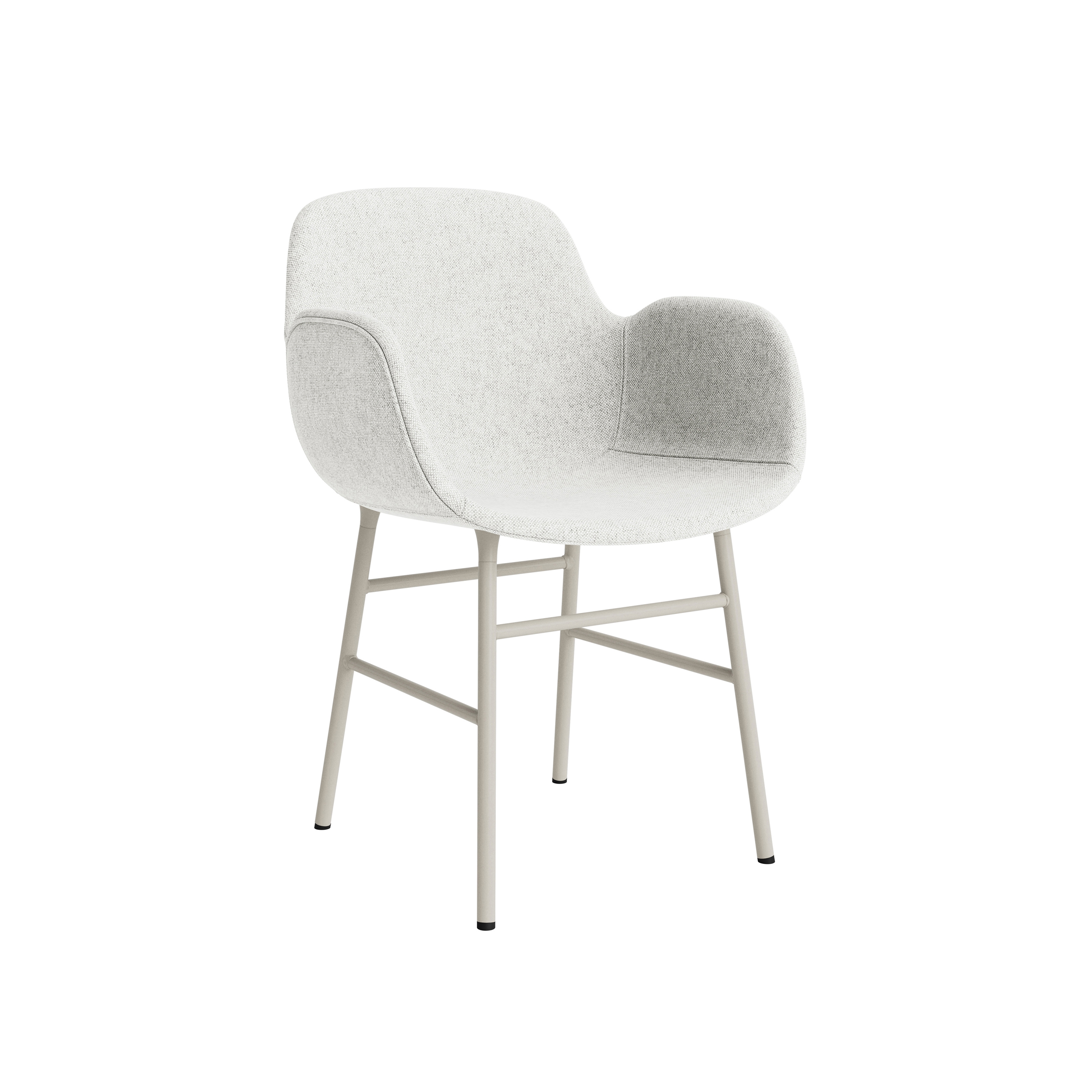 Form Armchair Full Upholstery Steel Light Grey Hallingdal 110