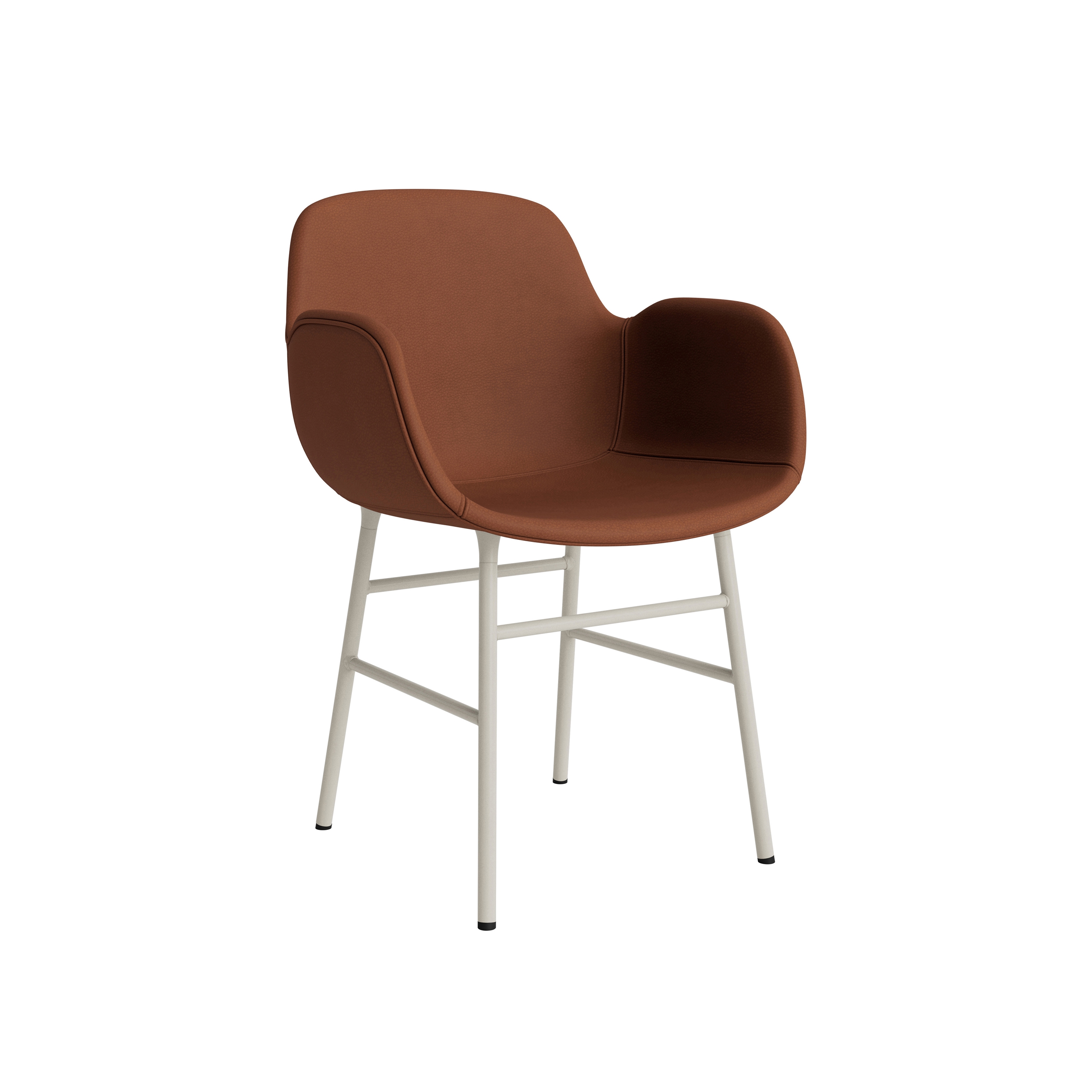 Form Armchair Full Upholstery Steel Light Grey Ultra 41574
