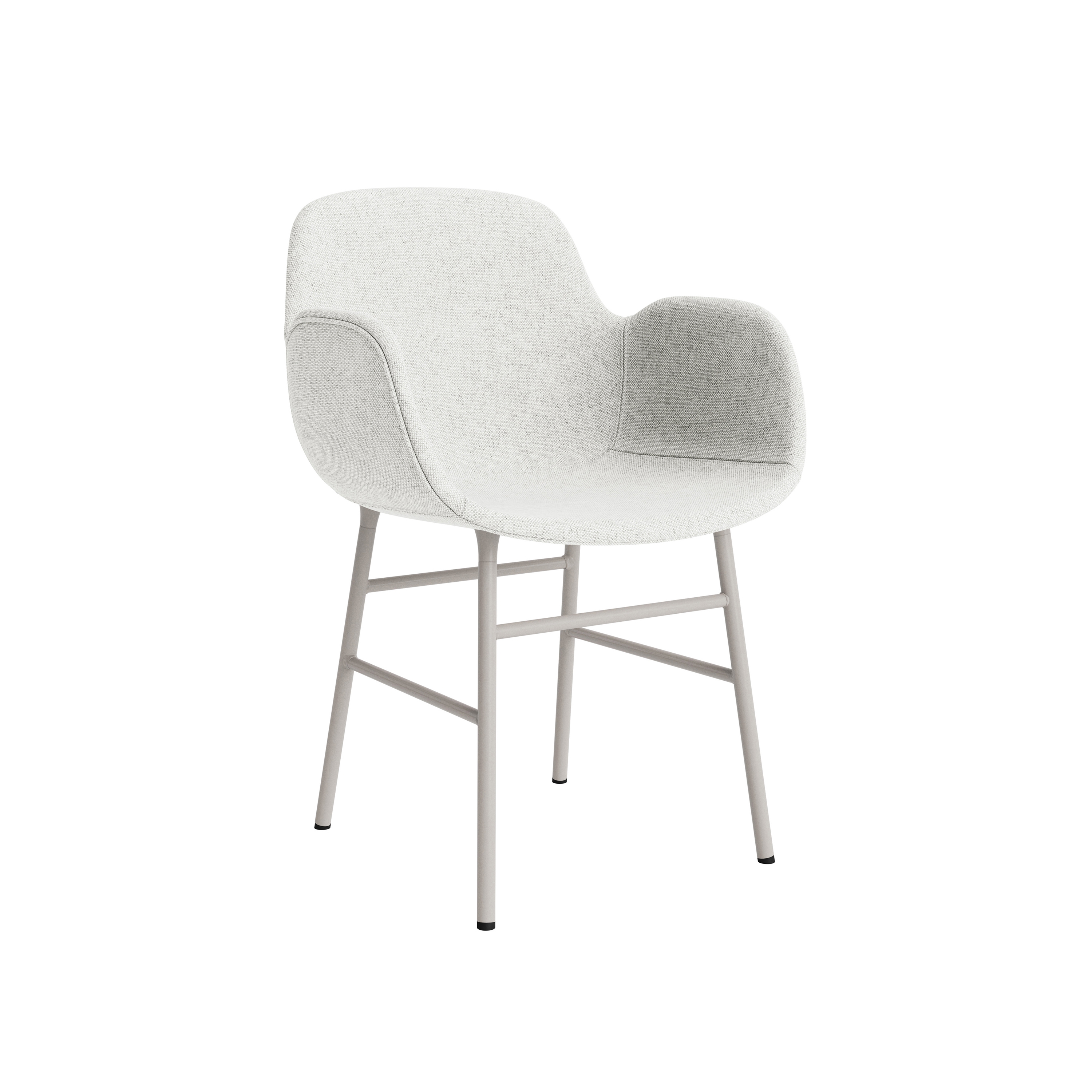Form Armchair Full Upholstery Steel Warm Grey Hallingdal 110