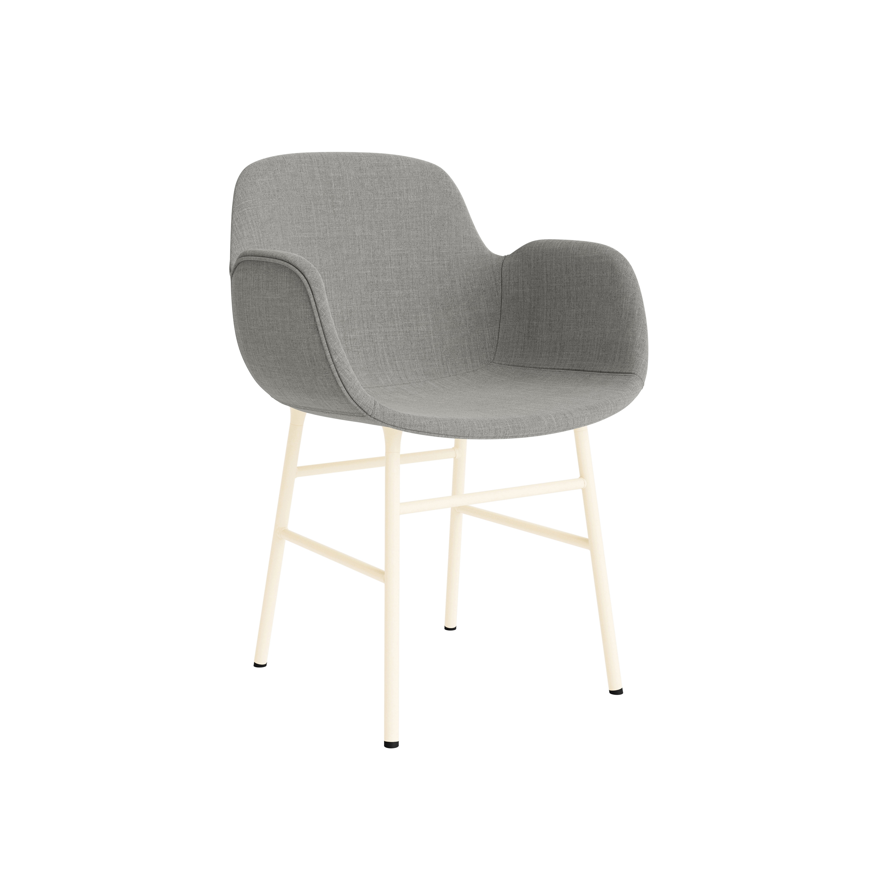Form Armchair Full Upholstery Steel Cream Remix 133