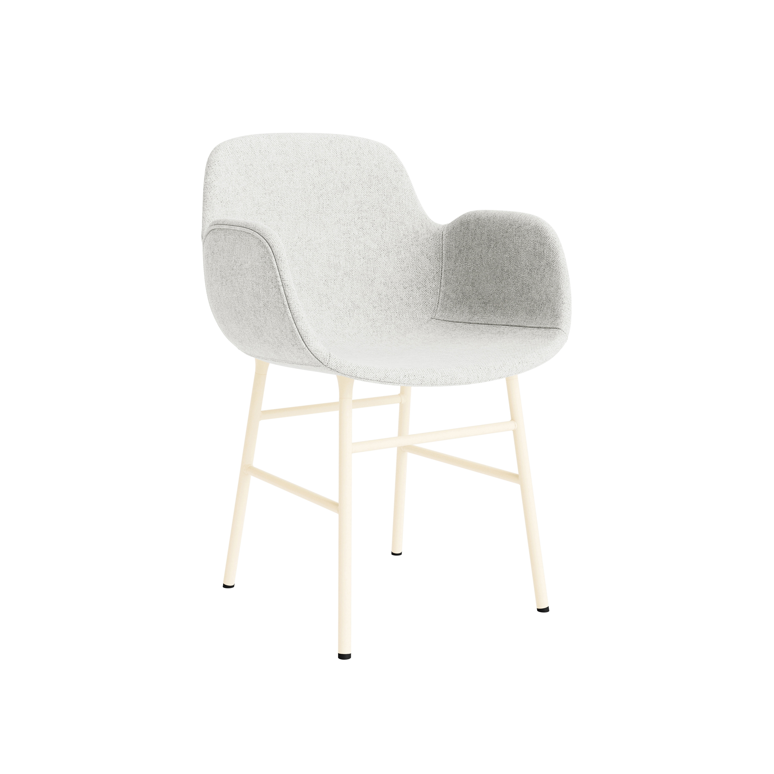 Form Armchair Full Upholstery Steel Cream Hallingdal 110