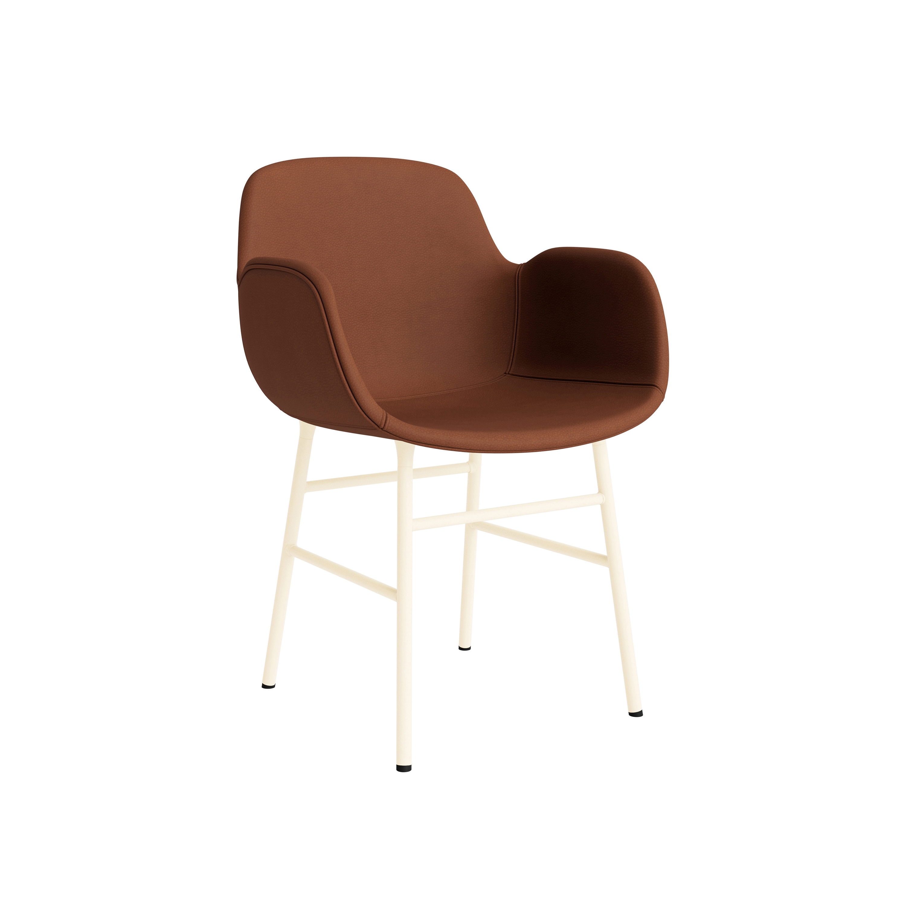 Form Armchair Full Upholstery Steel Cream Ultra 41574