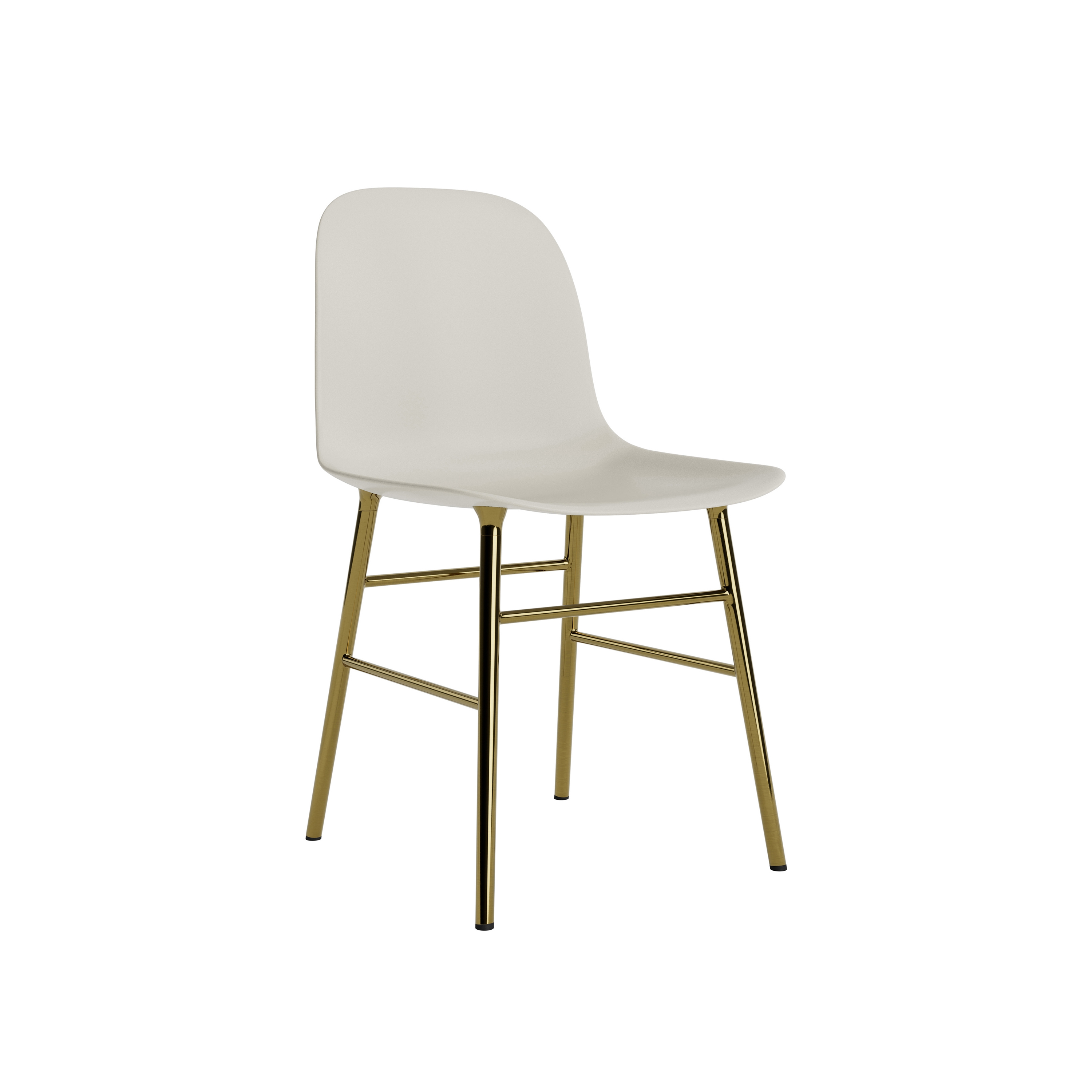 Form Chair Brass Light Grey