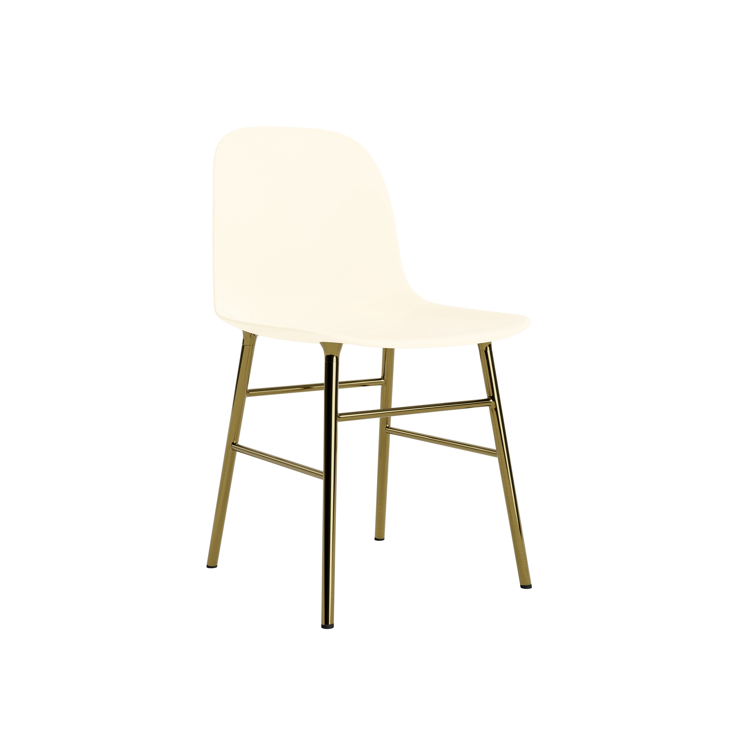 Form Chair Brass Cream