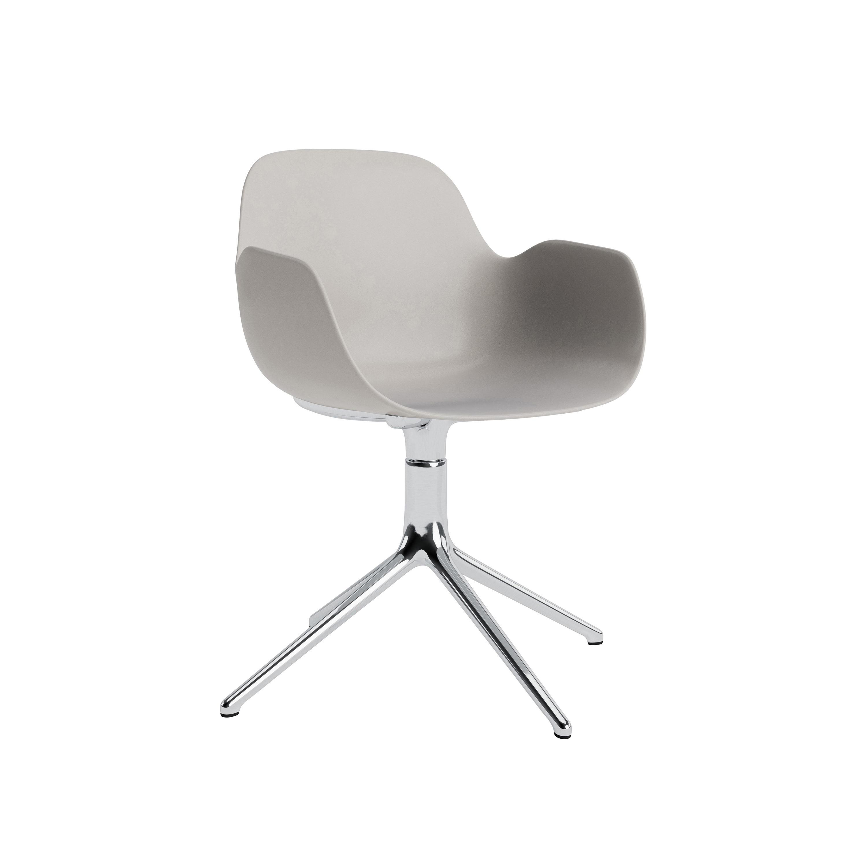 Form Armchair Swivel 4L Alu Warm Grey