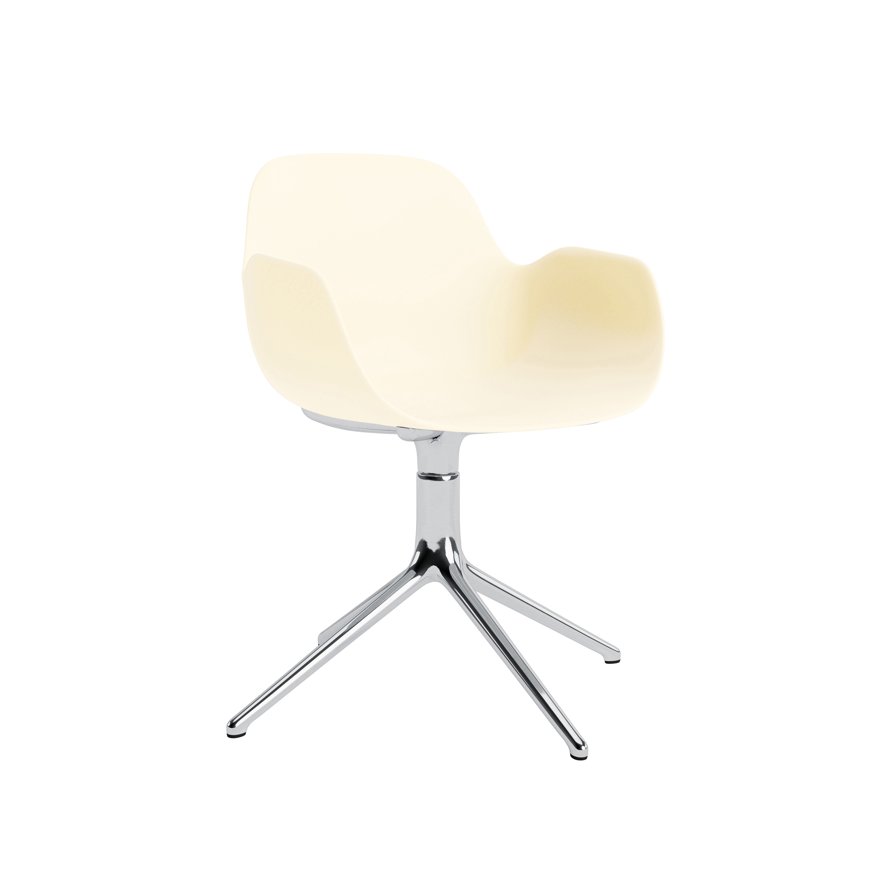 Form Armchair Swivel 4L Alu Cream