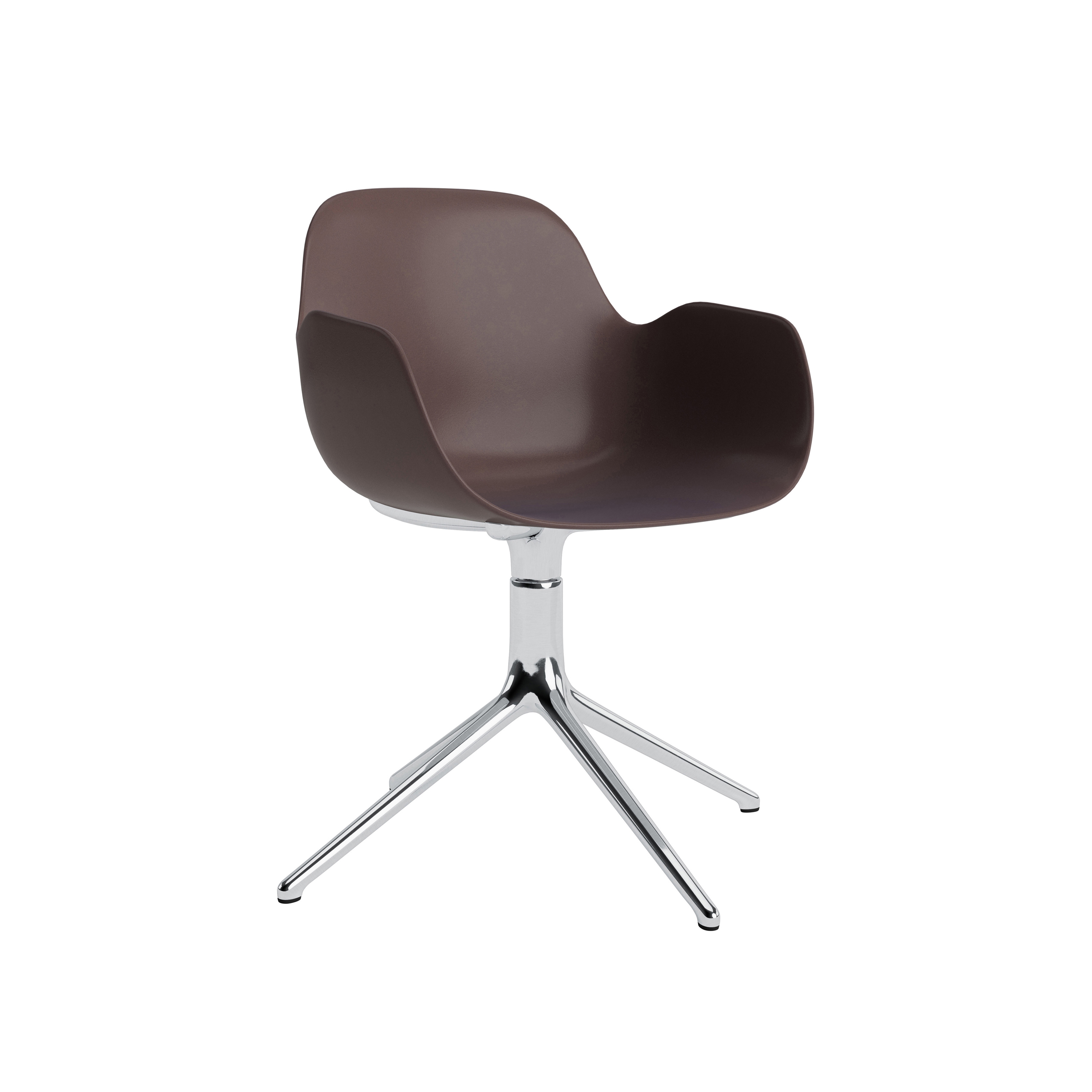 Form Armchair Swivel 4L Alu Brown