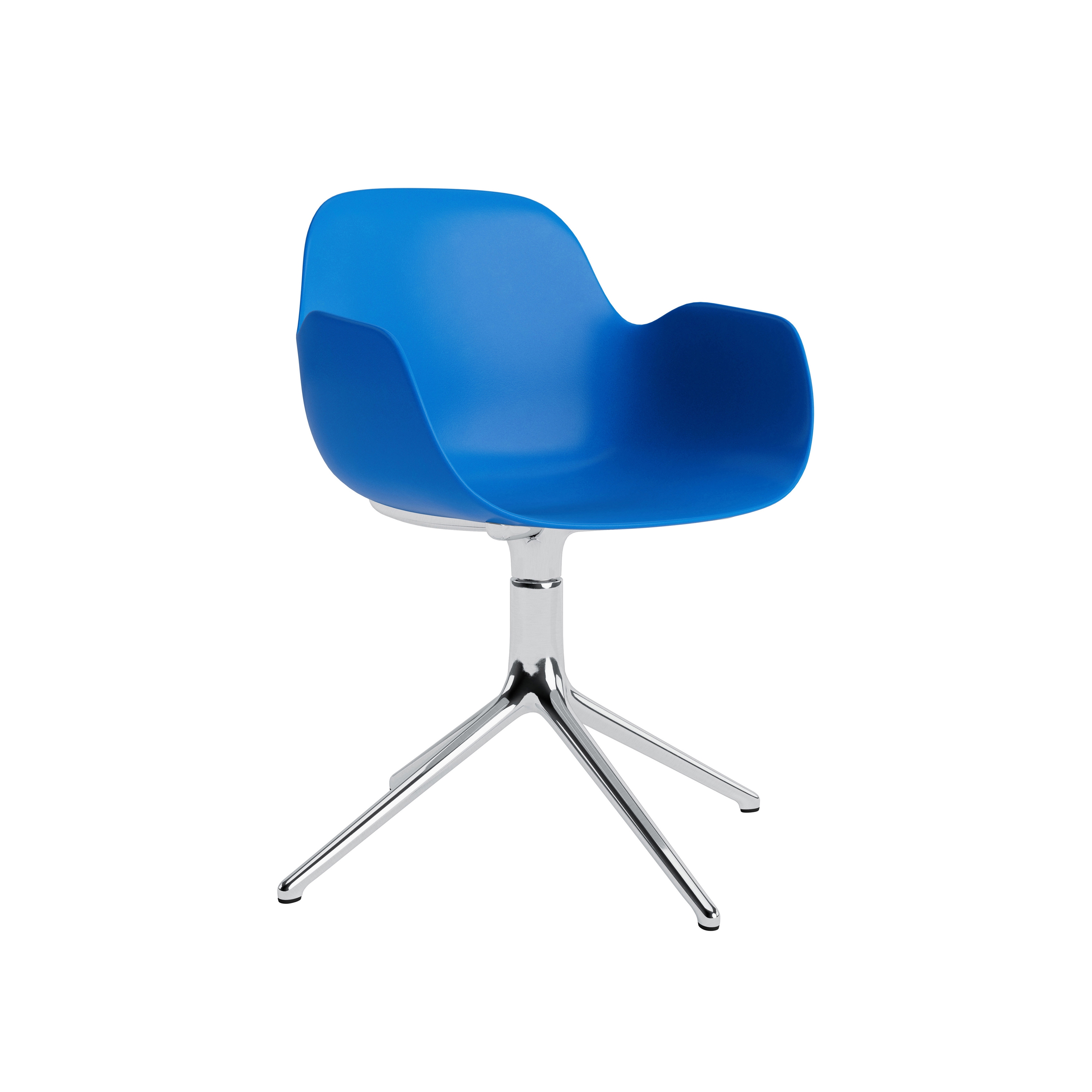Form Armchair Swivel 4L Alu Bright Blue