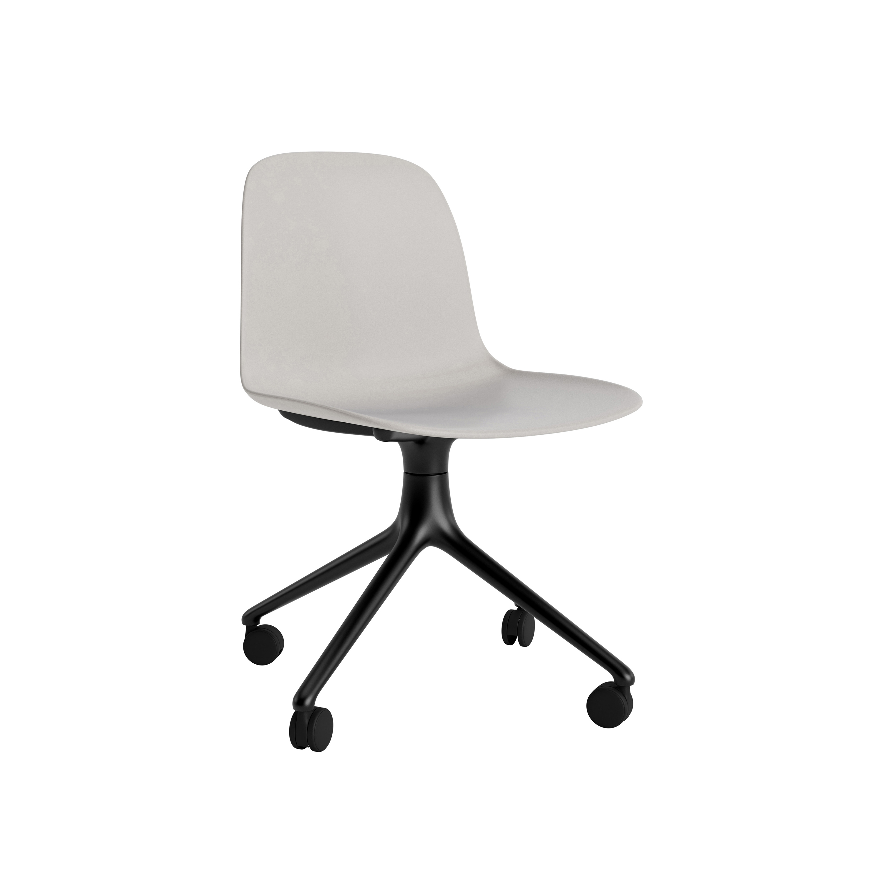 Form Chair Swivel 4W Alu Warm Grey