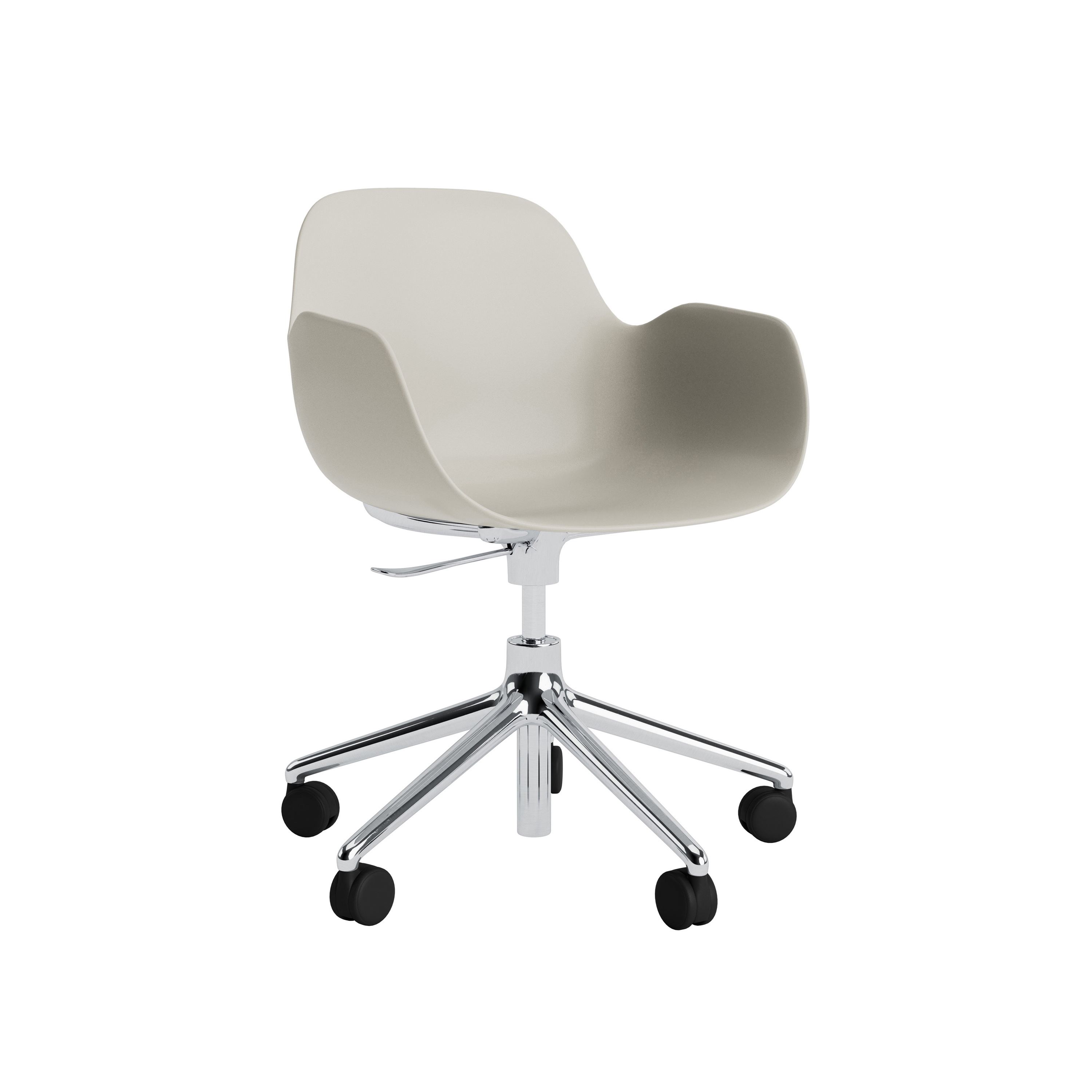 Form Armchair Swivel 5W Gas Lift Alu Light Grey