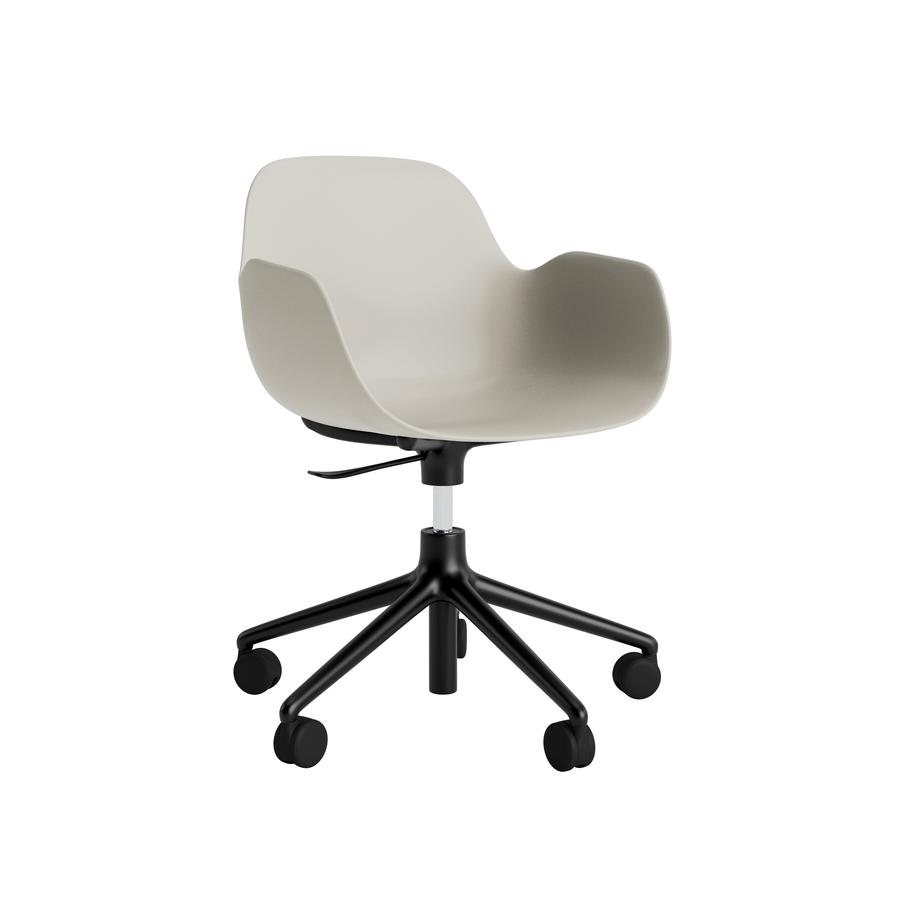 Form Armchair Swivel 5W Gas Lift Black Alu Light Grey