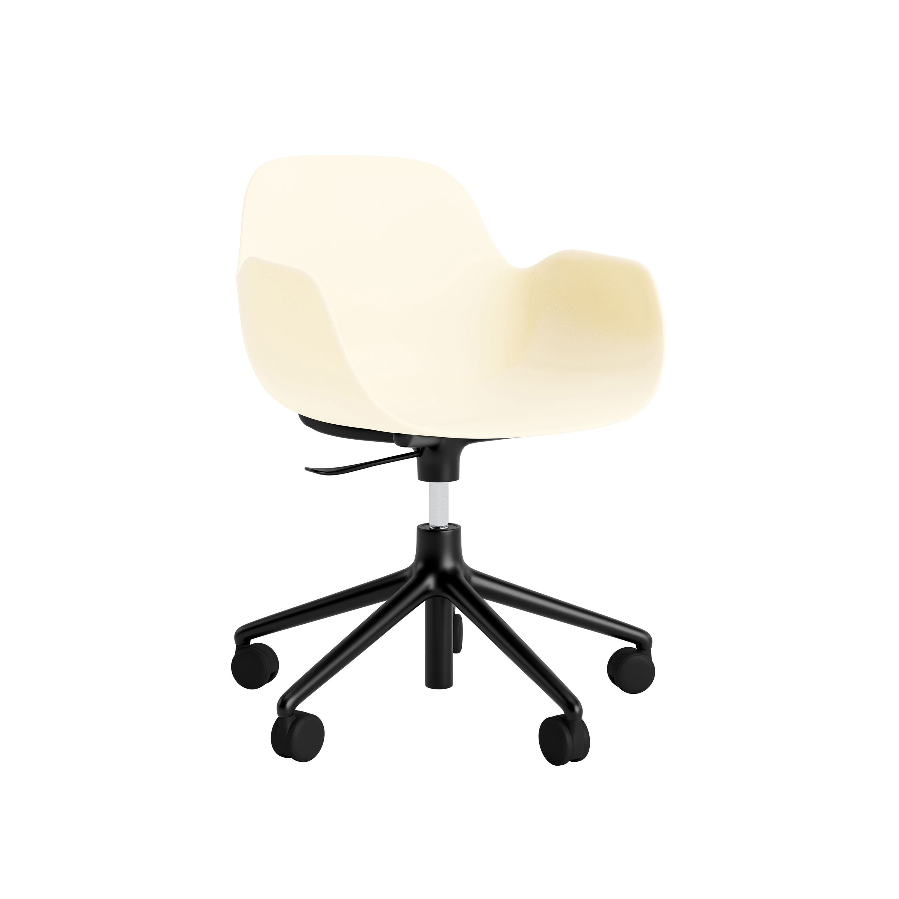Form Armchair Swivel 5W Gas Lift Black Alu Cream