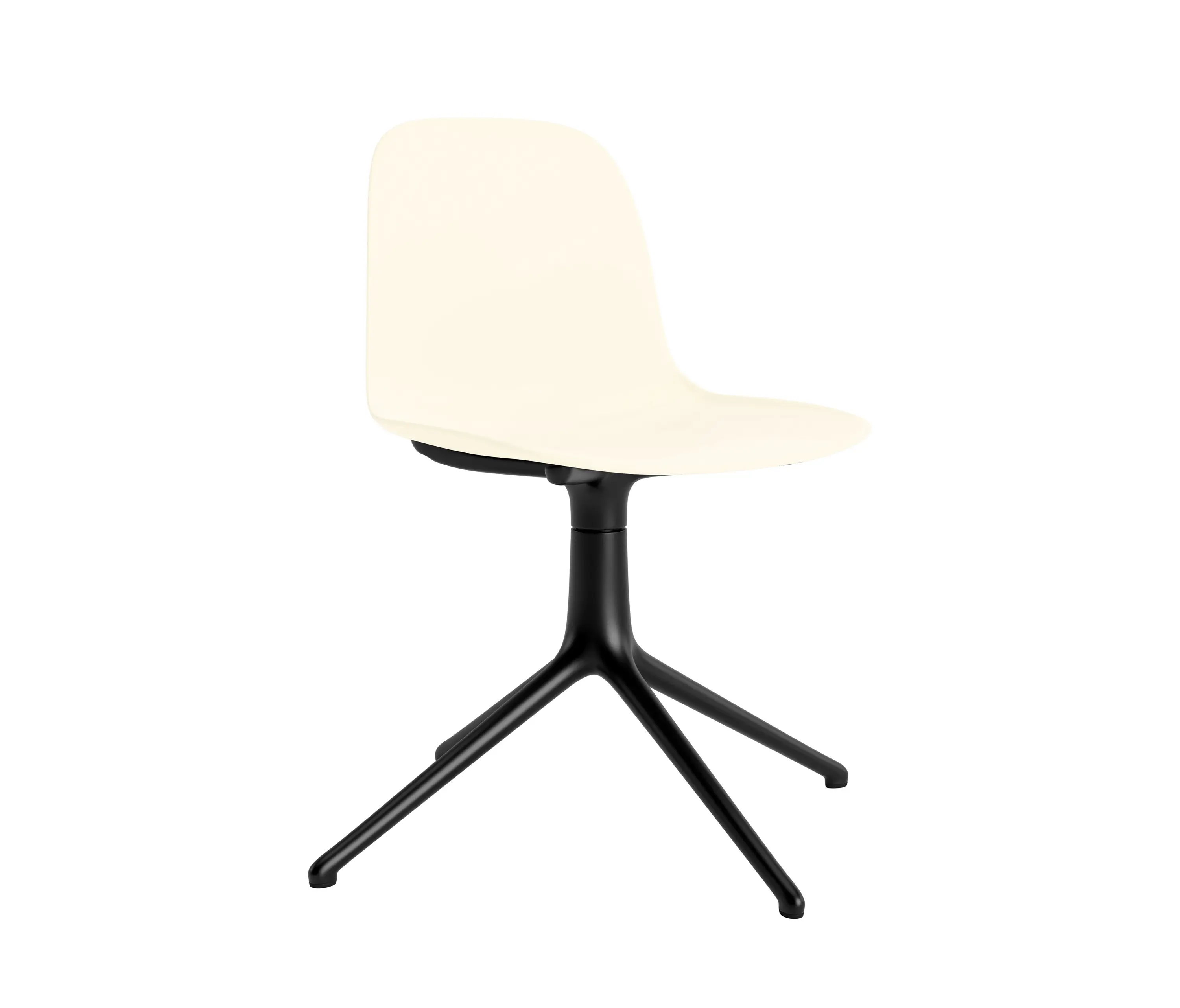Normann Copenhagen - Form Chair Swivel 4L Black Alu Cream