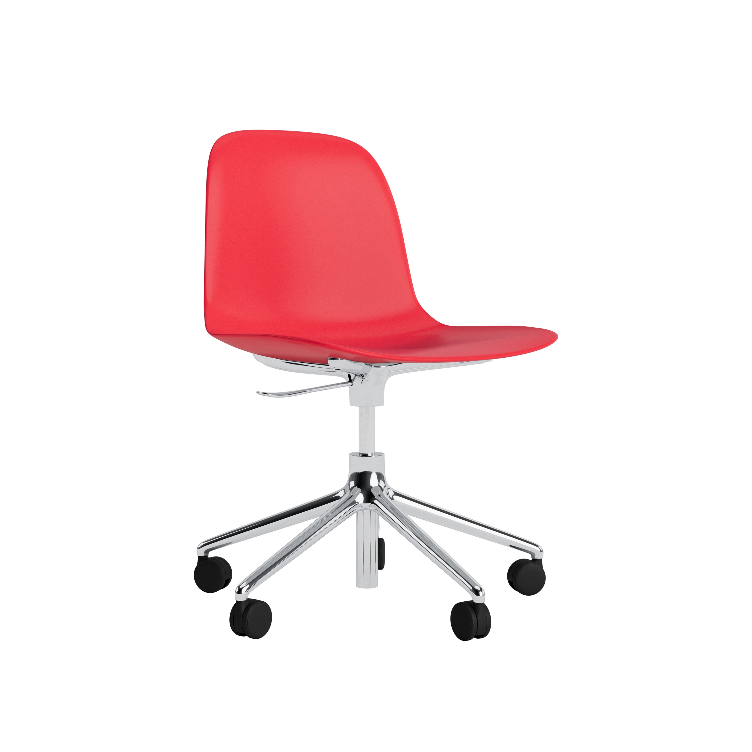Display product Form Chair Swivel 5W Gas Lift Alu Bright Red from manufacturer Normann Copenhagen
